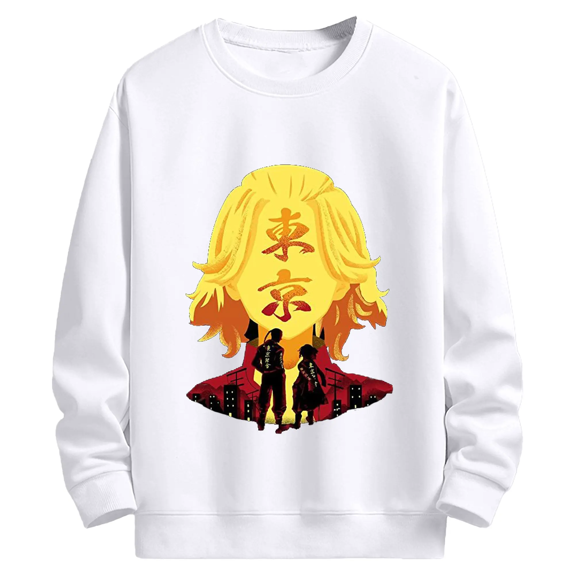 東京卍リベンジャーズ  東リベ佐野万次郎 - 高品質 クルーネック スウェット ・ コットン59％ ポリエステル41％ ・ ユニセックス 長袖 トレーナー ・ カジュアル デイリー スポーツ 散歩用