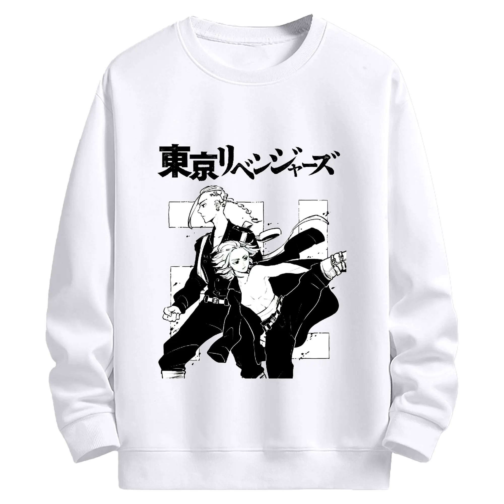 東京卍リベンジャーズ 東リベ佐野万次郎 - 高品質 クルーネック スウェット ・ コットン59％ ポリエステル41％ ・ ユニセックス 長袖 トレーナー ・ カジュアル デイリー スポーツ 散歩用