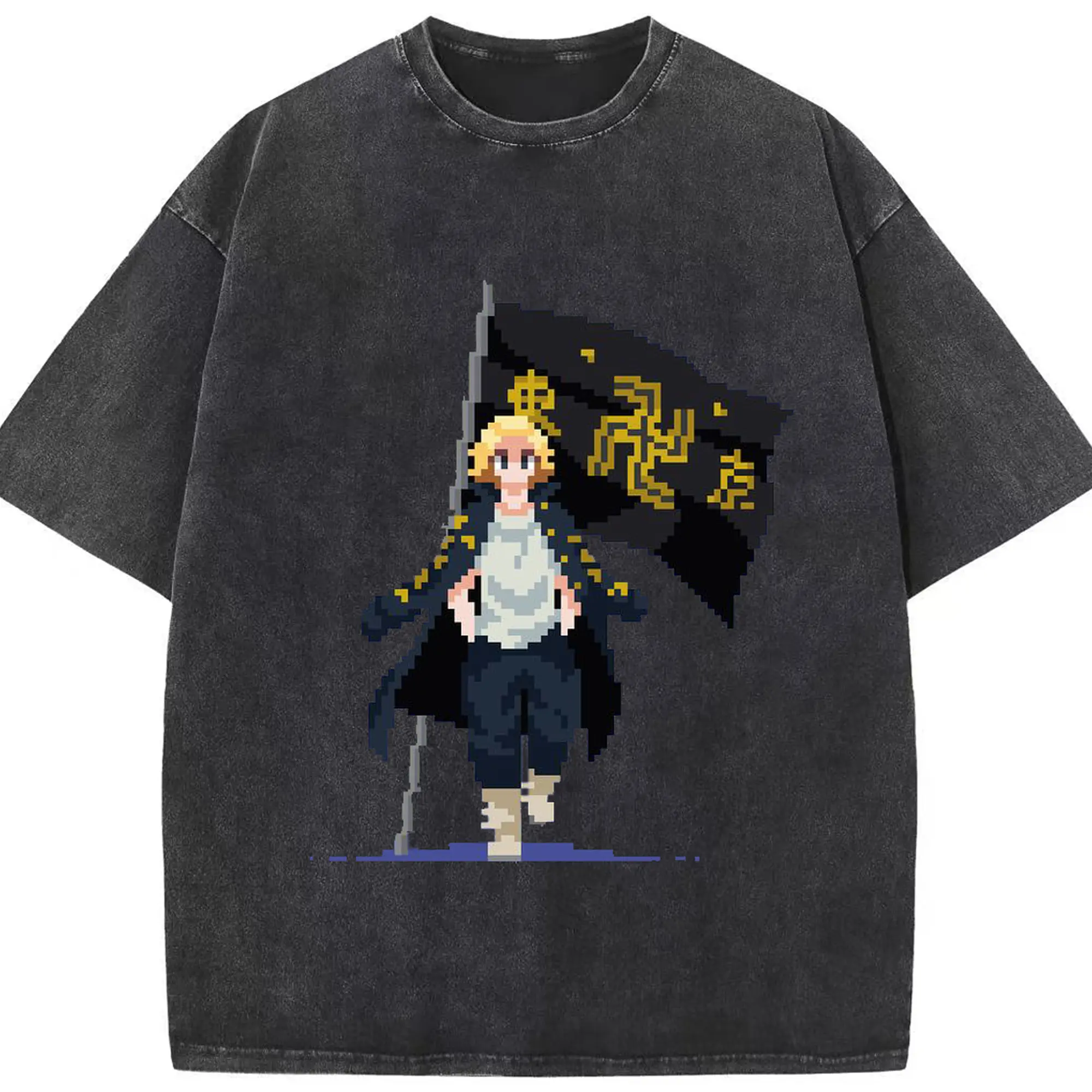 東京卍リベンジャーズ 東リベ佐野万次郎 - 綿100％ ヴィンテージ風 半袖Tシャツ ・ フロントプリント ・ 柔らか肌触り ・ 通気性 快適 ・ スポーツ カジュアル 外出用