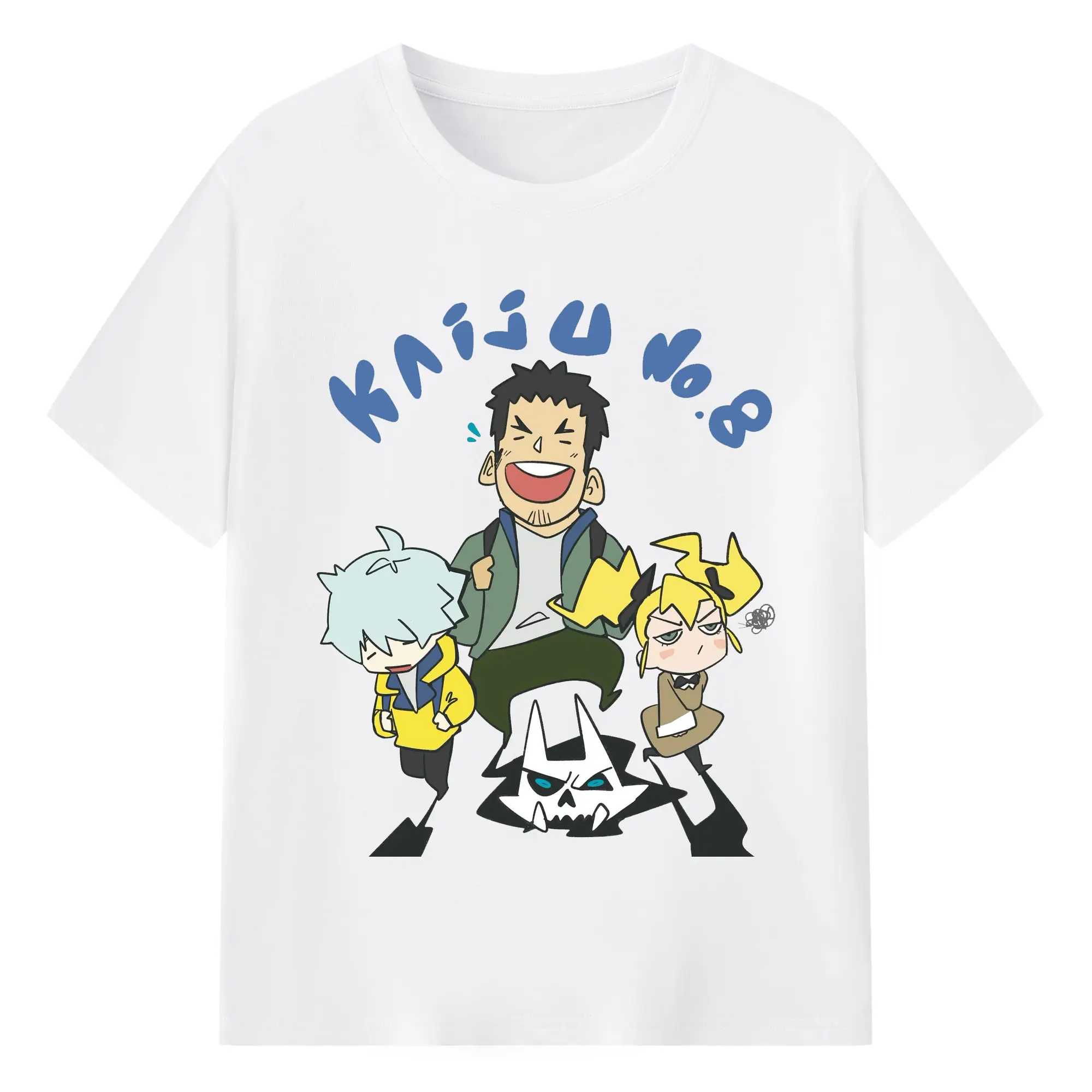 怪獣8号 デフォルト - 綿100％ 半袖Tシャツ ・ フロントプリント ・ 快適 通気性 ・ 日常使い 散歩 スポーツ用