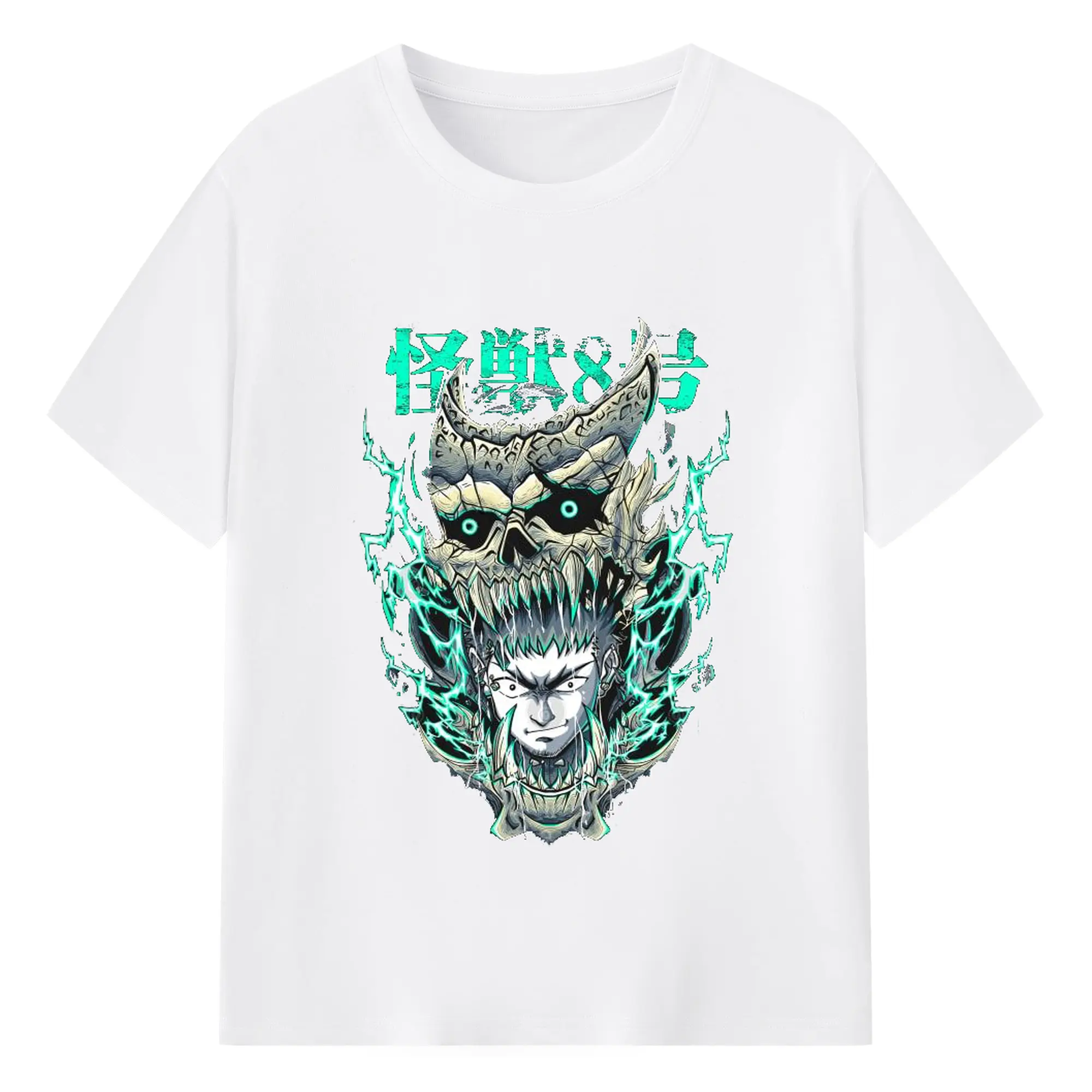 怪獣8号 日比野カフカ - 綿100％ 半袖Tシャツ ・ フロントプリント ・ 快適 通気性 ・ 日常使い 散歩 スポーツ用
