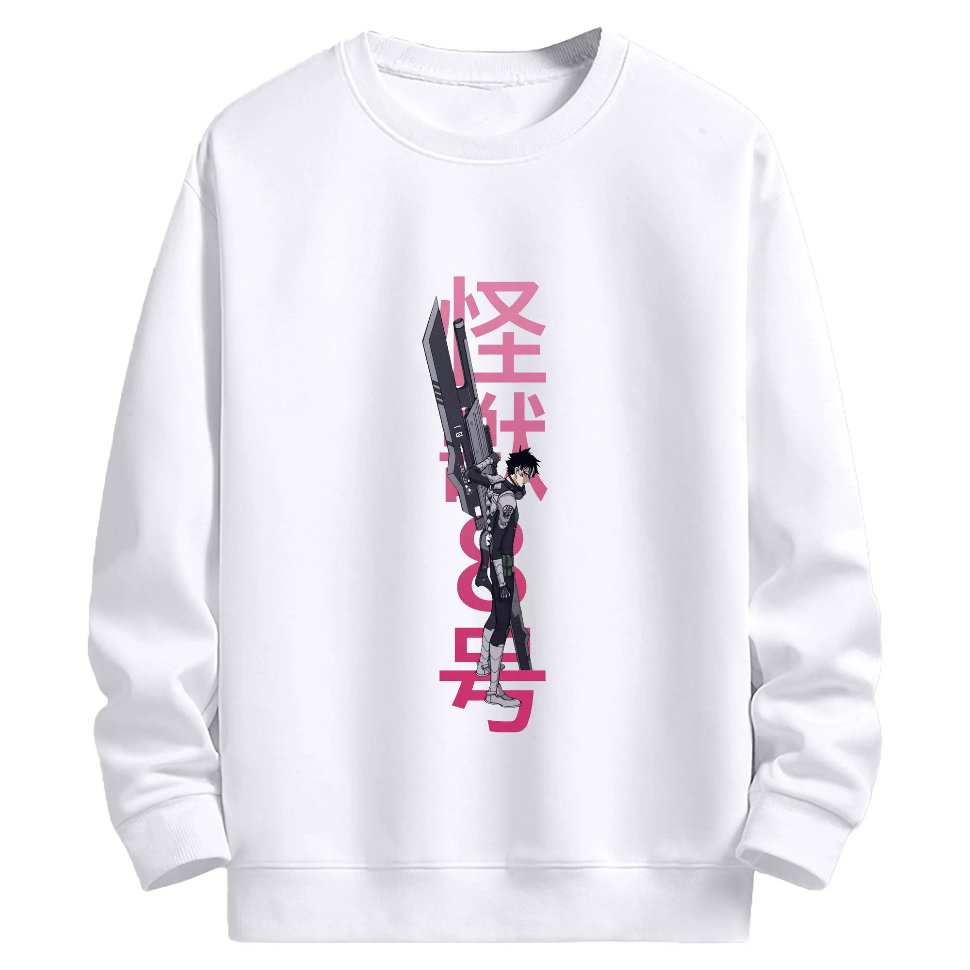 怪獣8号 - 高品質 クルーネック スウェット ・ コットン59％ ポリエステル41％ ・ ユニセックス 長袖 トレーナー ・ カジュアル デイリー スポーツ 散歩用