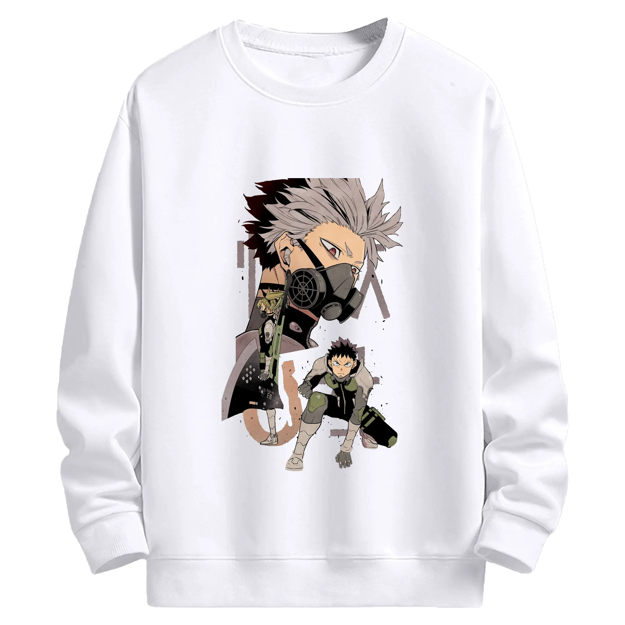 怪獣8号 日比野カフカ - 高品質 クルーネック スウェット ・ コットン59％ ポリエステル41％ ・ ユニセックス 長袖 トレーナー ・ カジュアル デイリー スポーツ 散歩用