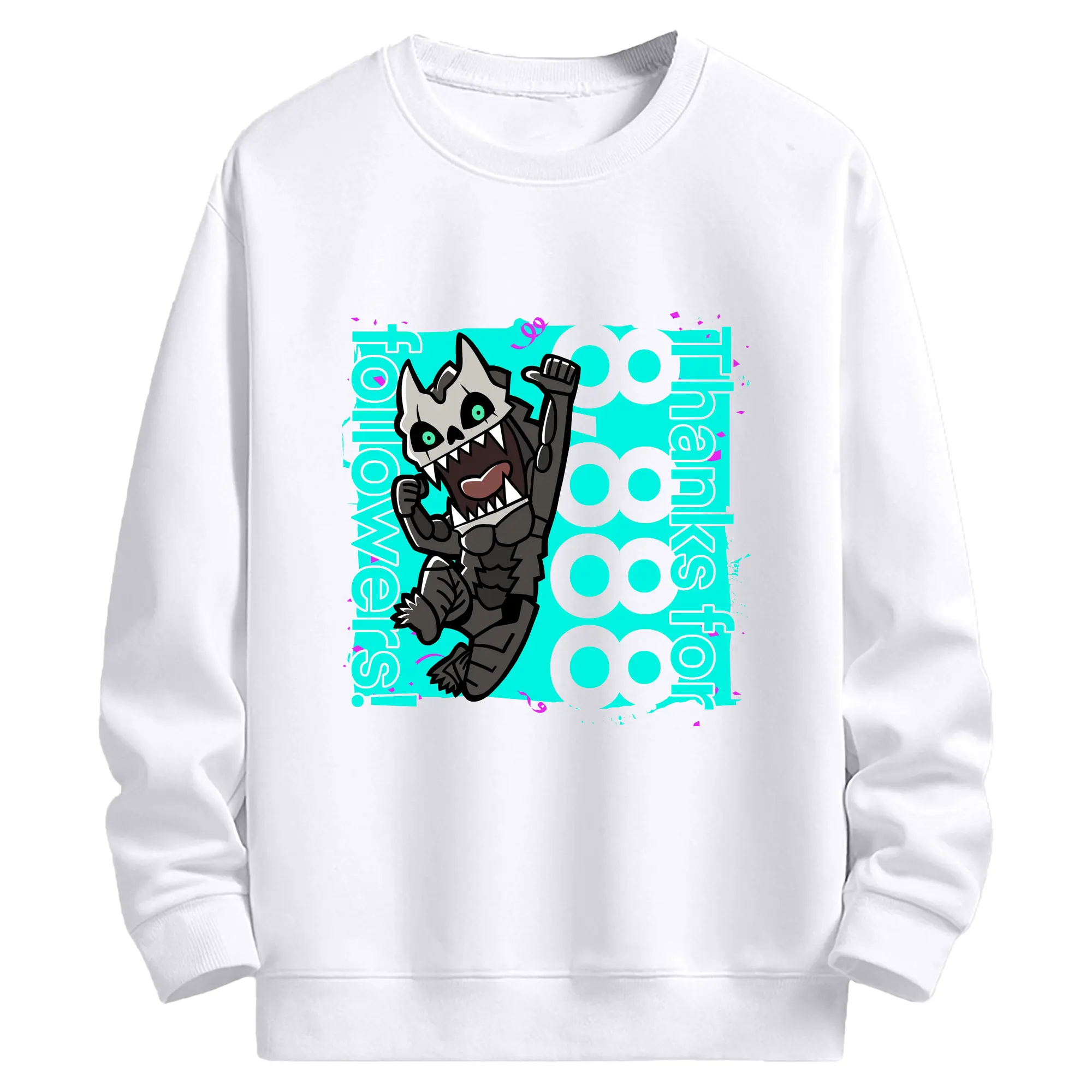 怪獣8号 - 高品質 クルーネック スウェット ・ コットン59％ ポリエステル41％ ・ ユニセックス 長袖 トレーナー ・ カジュアル デイリー スポーツ 散歩用