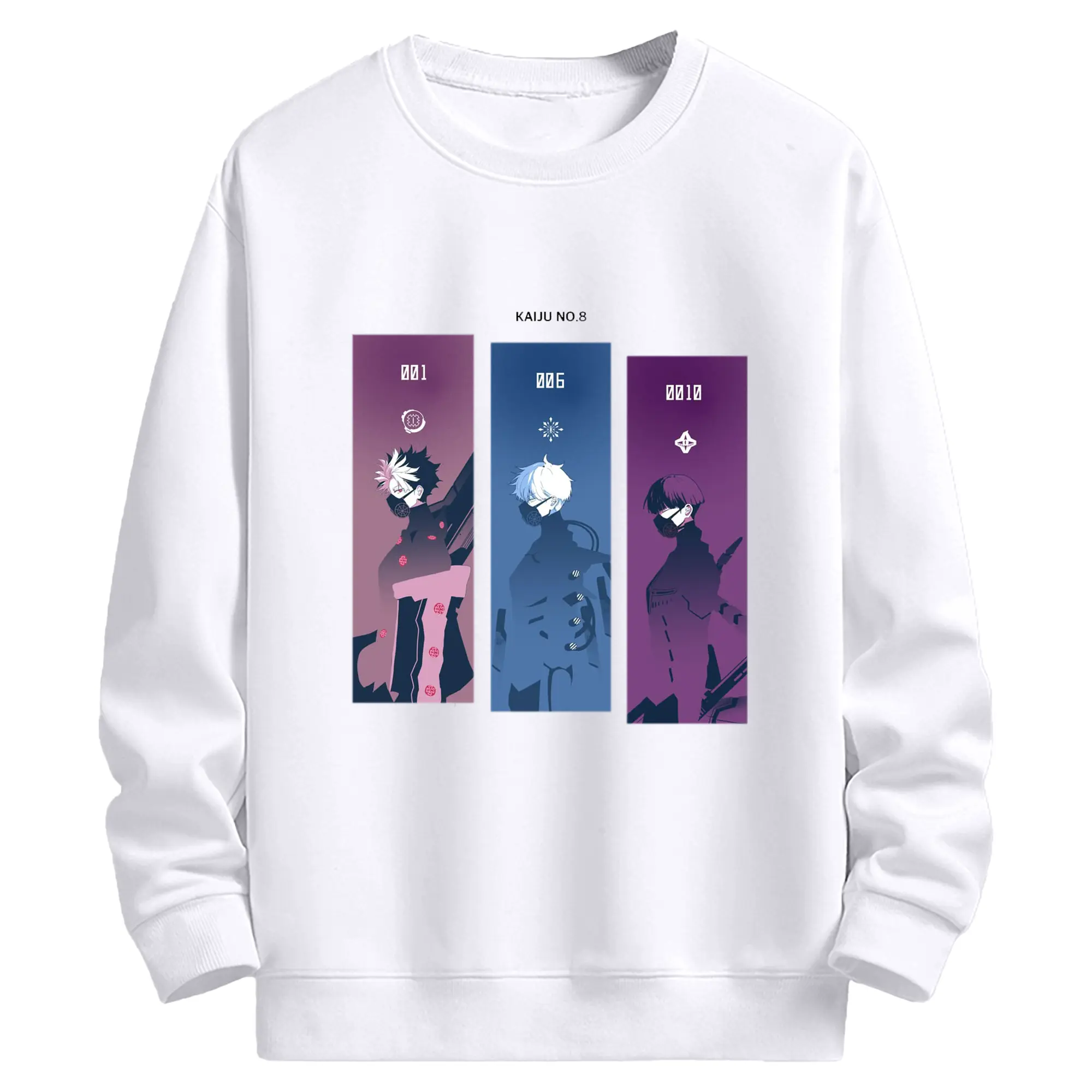 怪獣8号 人気防衛隊 - 高品質 クルーネック スウェット ・ コットン59％ ポリエステル41％ ・ ユニセックス 長袖 トレーナー ・ カジュアル デイリー スポーツ 散歩用