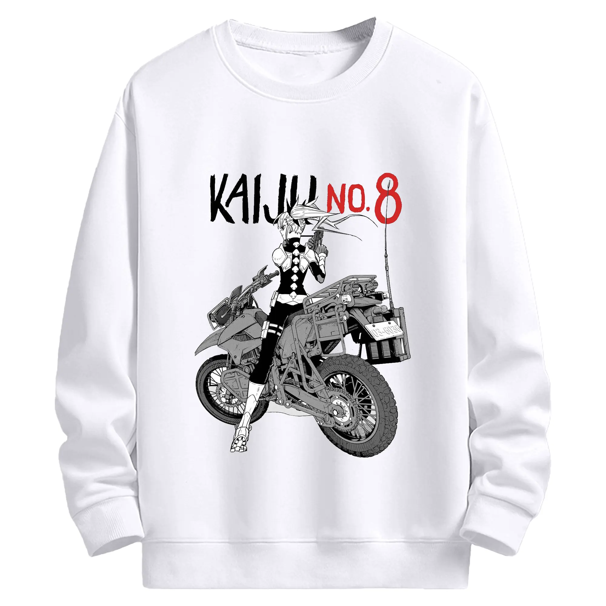 怪獣8号 - 高品質 クルーネック スウェット ・ コットン59％ ポリエステル41％ ・ ユニセックス 長袖 トレーナー ・ カジュアル デイリー スポーツ 散歩用
