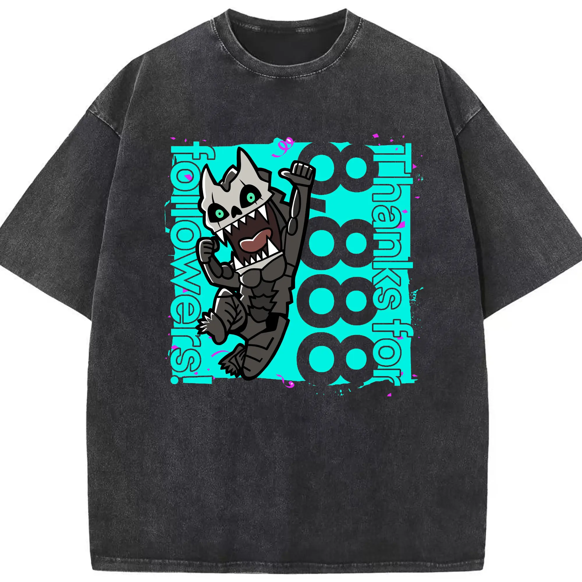 怪獣8号 - 綿100％ ヴィンテージ風 半袖Tシャツ ・ フロントプリント ・ 柔らか肌触り ・ 通気性 快適 ・ スポーツ カジュアル 外出用