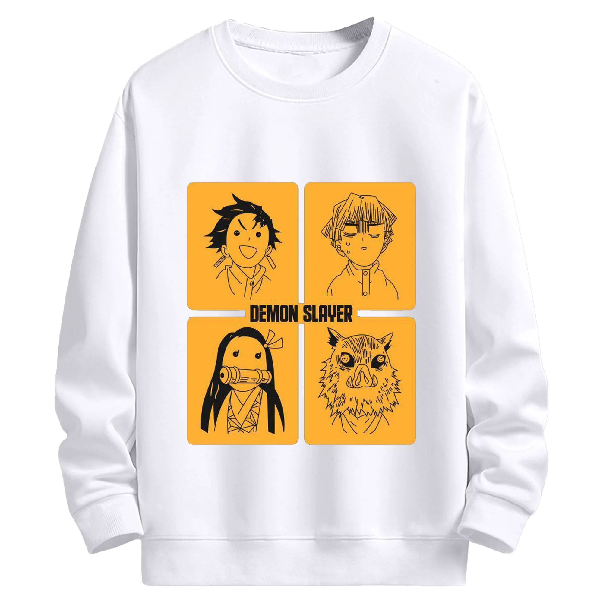 鬼滅の刃 鬼殺隊 デフォルト - 高品質 クルーネック スウェット ・ コットン59％ ポリエステル41％ ・ ユニセックス 長袖 トレーナー ・ カジュアル デイリー スポーツ 散歩用