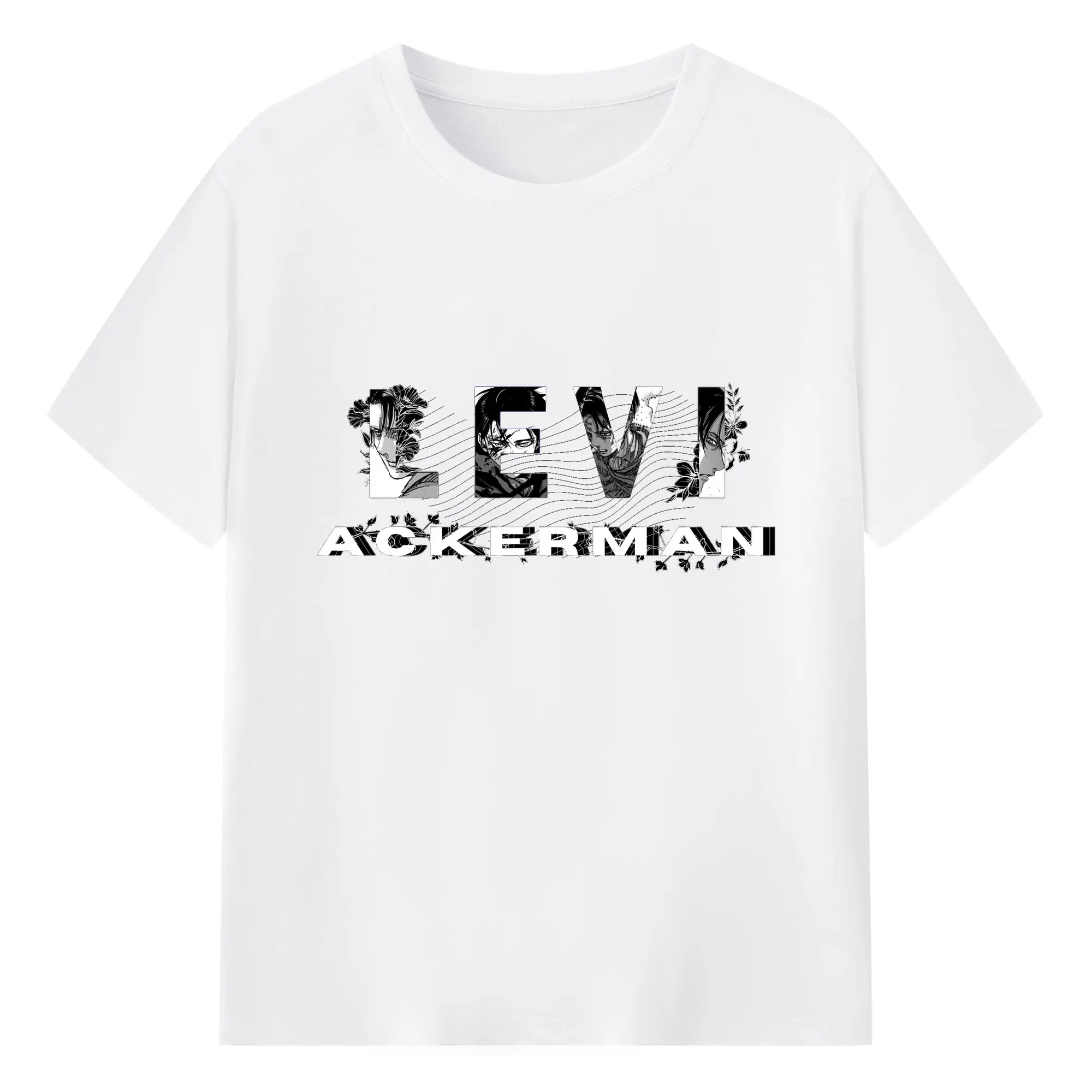 進撃の巨人 文字ロゴ - 綿100％ 半袖Tシャツ ・ フロントプリント ・ 快適 通気性 ・ 日常使い 散歩 スポーツ用