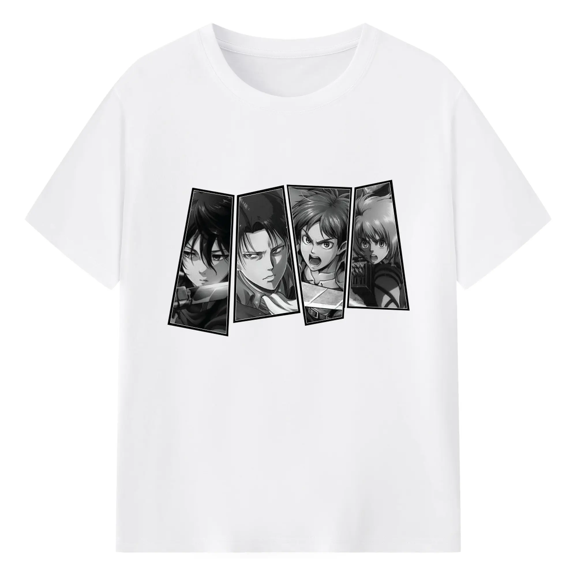 進撃の巨人 大人気キャラクター特別限定 - 綿100％ 半袖Tシャツ ・ フロントプリント ・ 快適 通気性 ・ 日常使い 散歩 スポーツ用