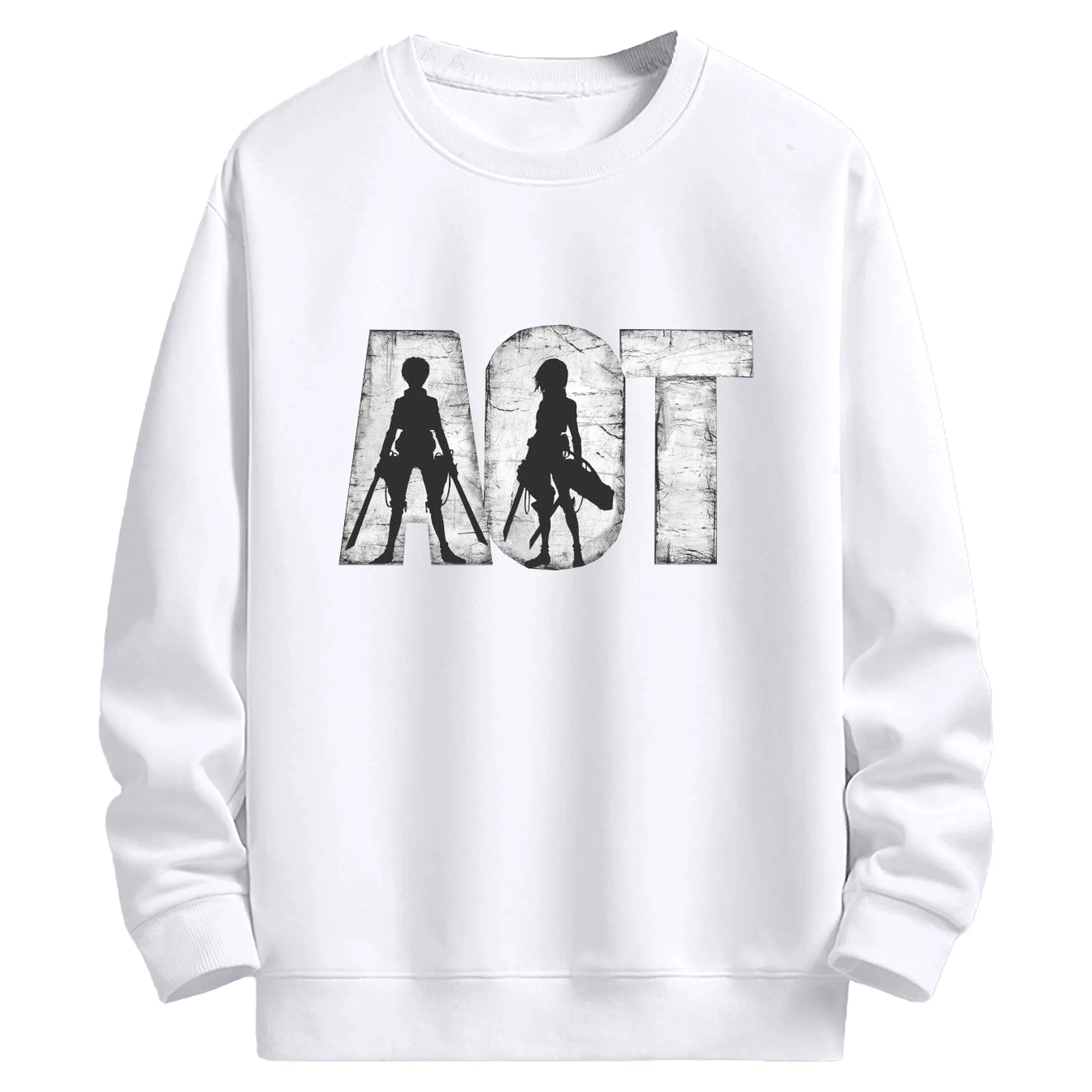 進撃の巨人 エレンミカサ - 高品質 クルーネック スウェット ・ コットン59％ ポリエステル41％ ・ ユニセックス 長袖 トレーナー ・ カジュアル デイリー スポーツ 散歩用