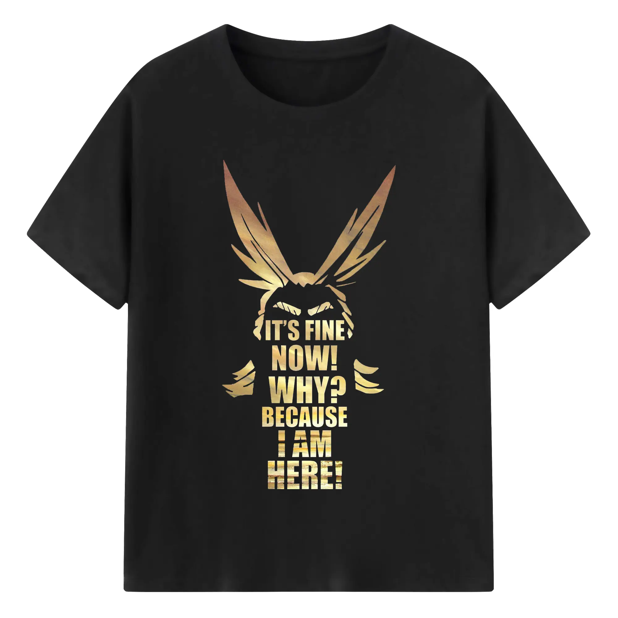 僕のヒーローアカデミア オールマイト - 綿100％ 半袖Tシャツ ・ フロントプリント ・ 快適 通気性 ・ 日常使い 散歩 スポーツ用