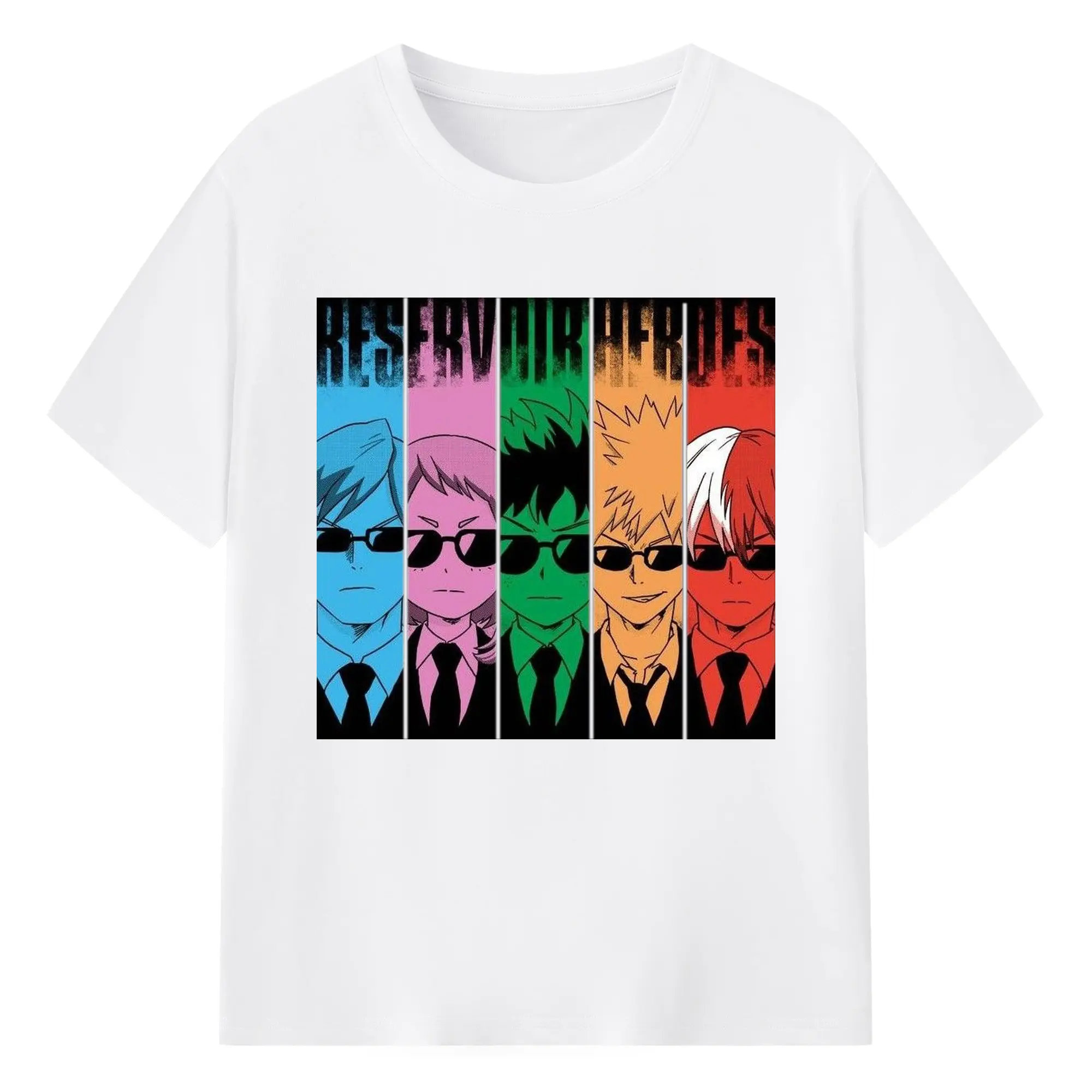 僕のヒーローアカデミア 雄英高校1年A組 - 綿100％ 半袖Tシャツ ・ フロントプリント ・ 快適 通気性 ・ 日常使い 散歩 スポーツ用