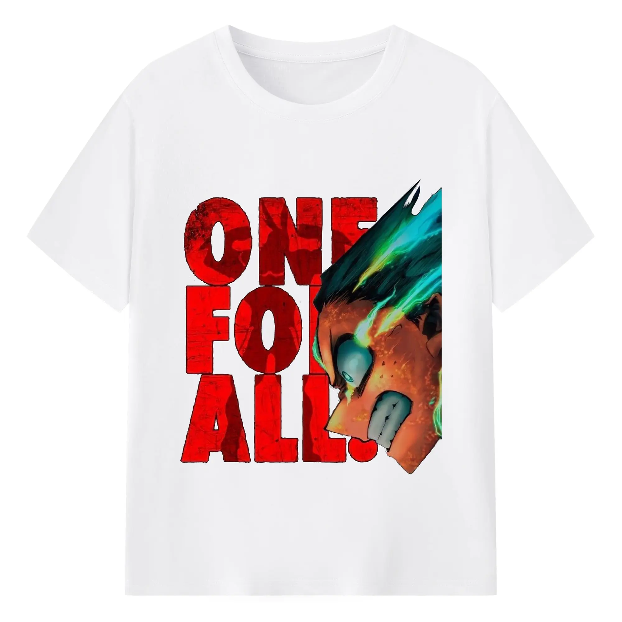 僕のヒーローアカデミア 緑谷 出久 - 綿100％ 半袖Tシャツ ・ フロントプリント ・ 快適 通気性 ・ 日常使い 散歩 スポーツ用