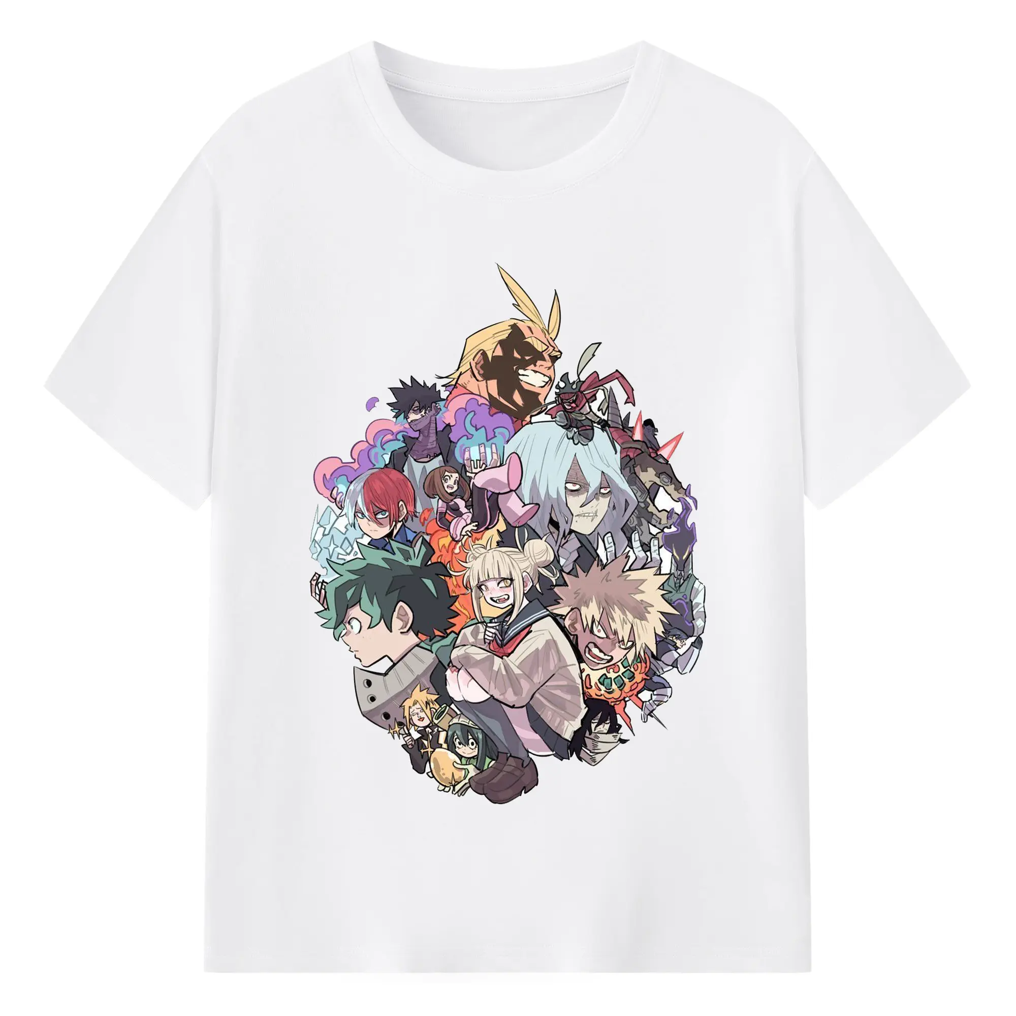 僕のヒーローアカデミア ヴィラン連合編 - 綿100％ 半袖Tシャツ ・ フロントプリント ・ 快適 通気性 ・ 日常使い 散歩 スポーツ用