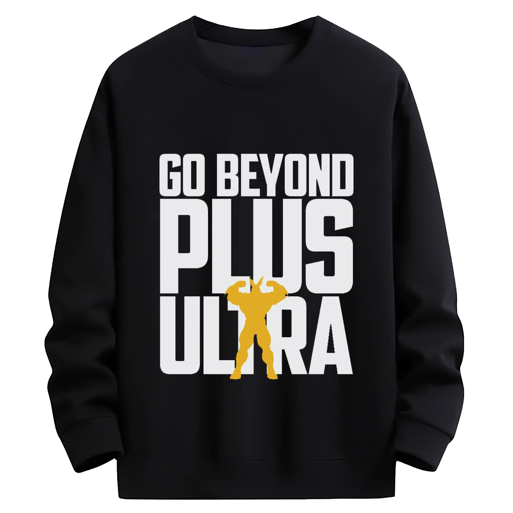 僕のヒーローアカデミア オールマイト - 高品質 クルーネック スウェット ・ コットン59％ ポリエステル41％ ・ ユニセックス 長袖 トレーナー ・ カジュアル デイリー スポーツ 散歩用