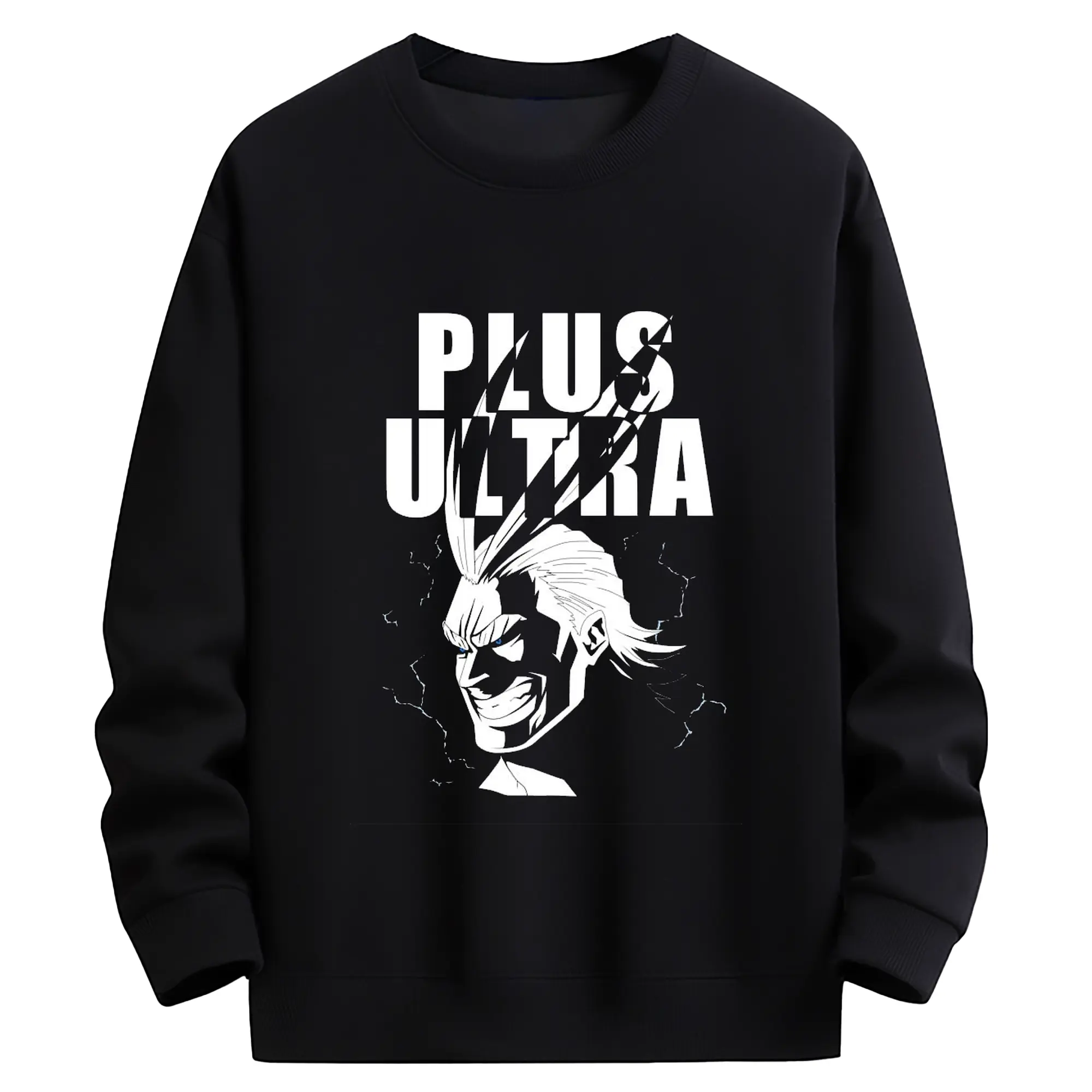 僕のヒーローアカデミア オールマイト - 高品質 クルーネック スウェット ・ コットン59％ ポリエステル41％ ・ ユニセックス 長袖 トレーナー ・ カジュアル デイリー スポーツ 散歩用