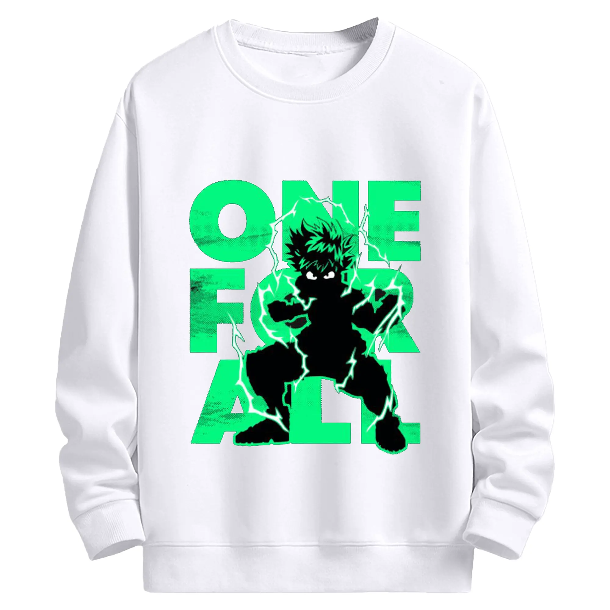 僕のヒーローアカデミア 緑谷 出久 激闘 - 高品質 クルーネック スウェット ・ コットン59％ ポリエステル41％ ・ ユニセックス 長袖 トレーナー ・ カジュアル デイリー スポーツ 散歩用