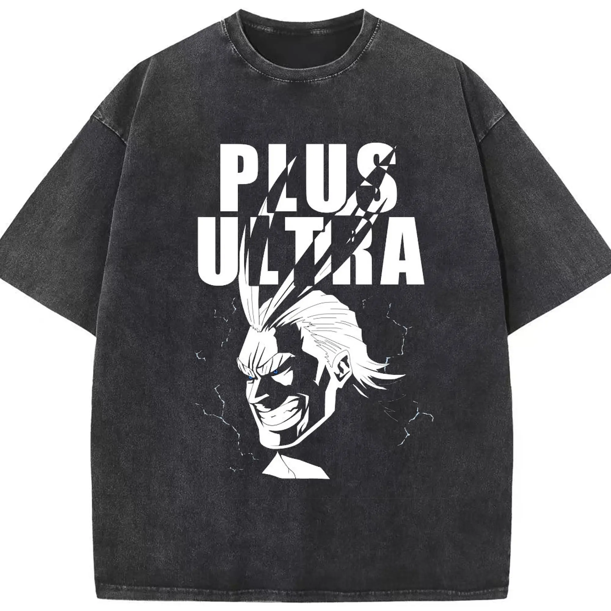 僕のヒーローアカデミア オールマイト - 綿100％ ヴィンテージ風 半袖Tシャツ ・ フロントプリント ・ 柔らか肌触り ・ 通気性 快適 ・ スポーツ カジュアル 外出用