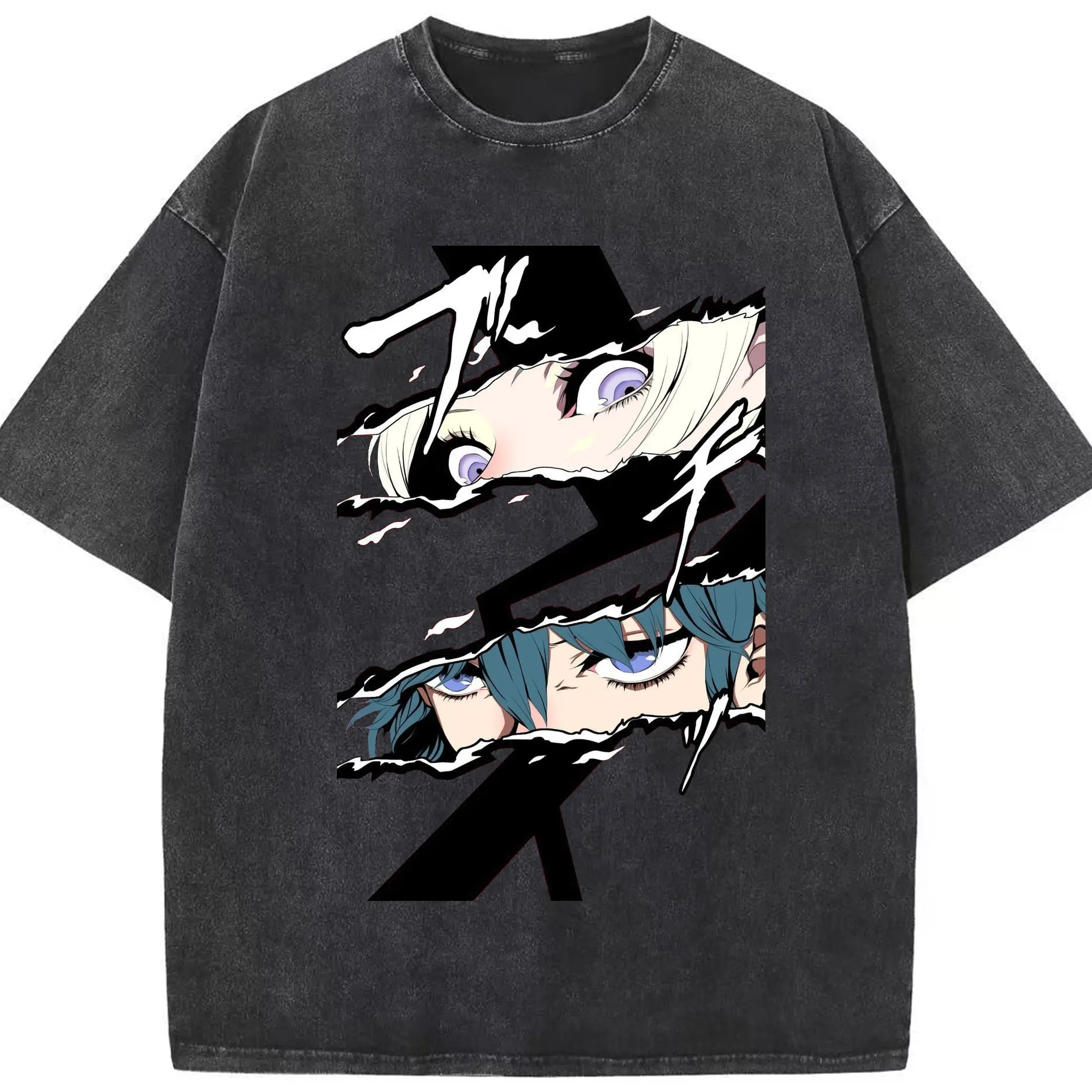 僕のヒーローアカデミア - 綿100％ ヴィンテージ風 半袖Tシャツ ・ フロントプリント ・ 柔らか肌触り ・ 通気性 快適 ・ スポーツ カジュアル 外出用