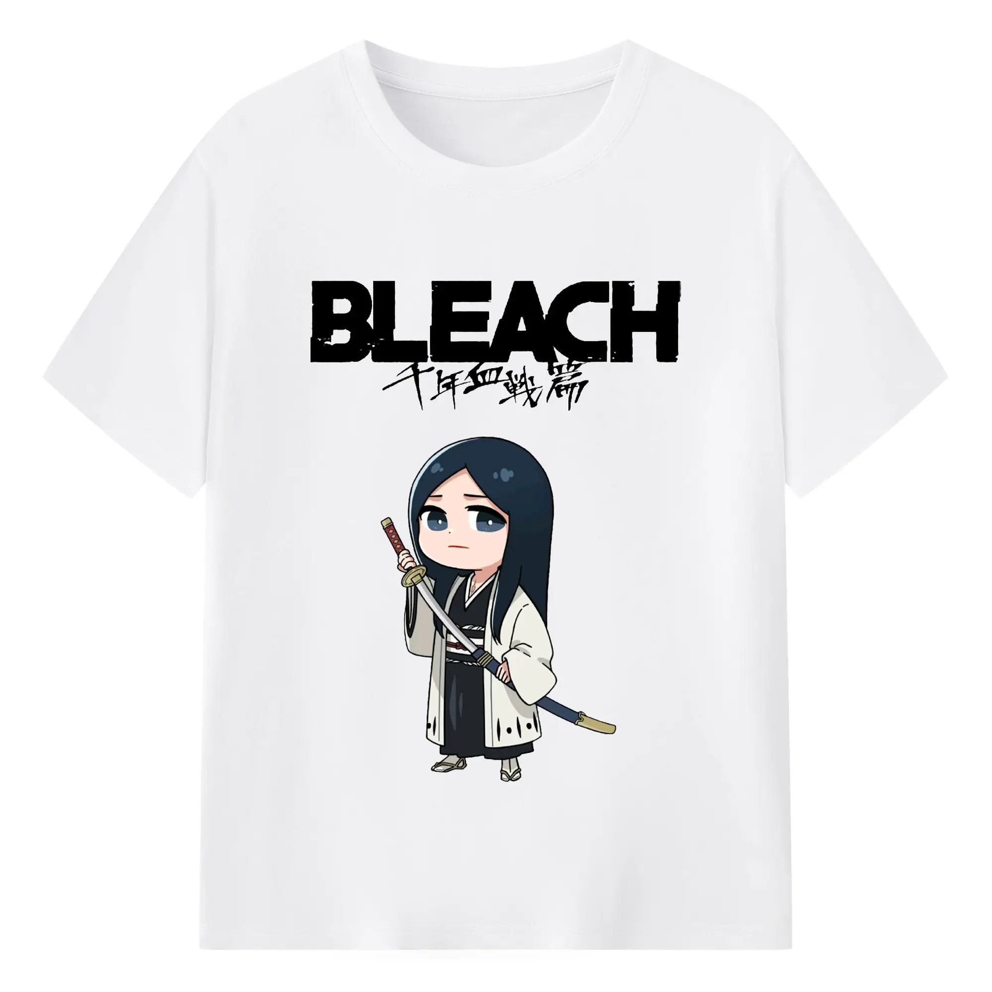 ブリーチ デフォルト 卯ノ花烈 - 綿100％ 半袖Tシャツ ・ フロントプリント ・ 快適 通気性 ・ 日常使い 散歩 スポーツ用