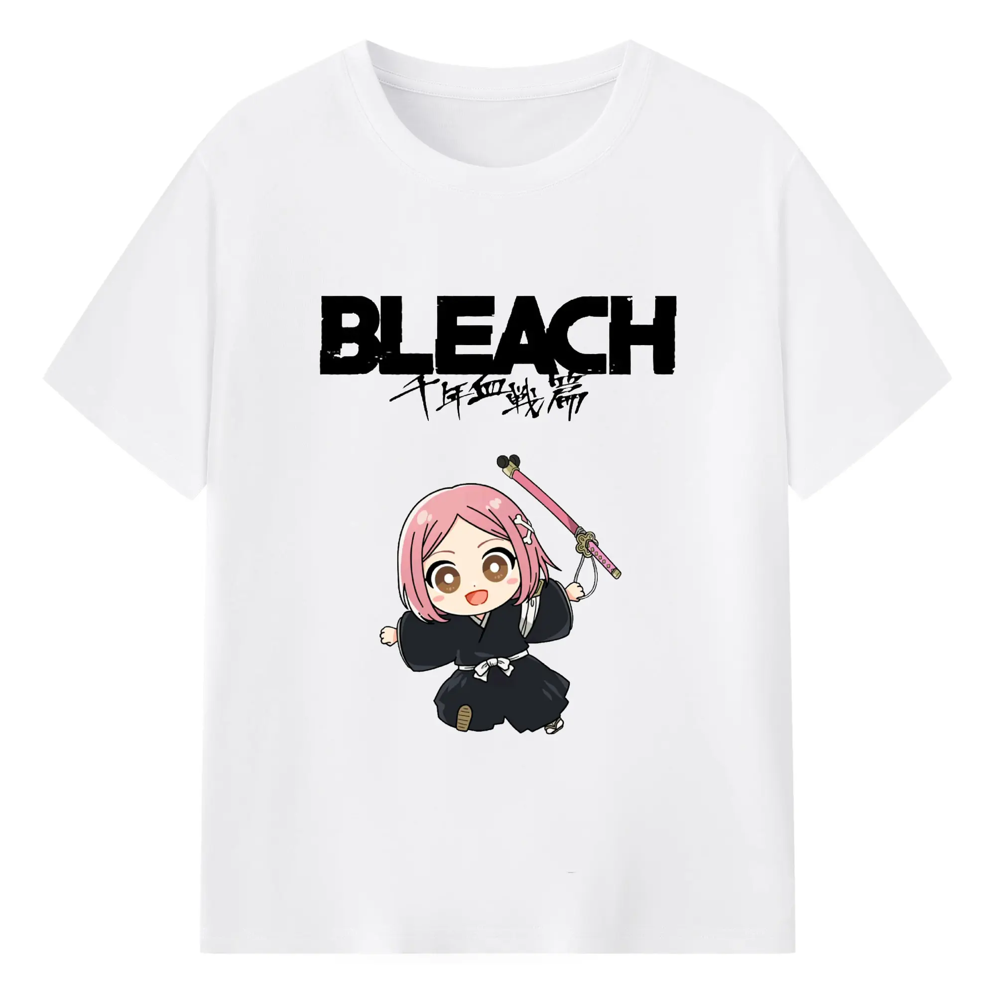 ブリーチ デフォルト草鹿やちる - 綿100％ 半袖Tシャツ ・ フロントプリント ・ 快適 通気性 ・ 日常使い 散歩 スポーツ用