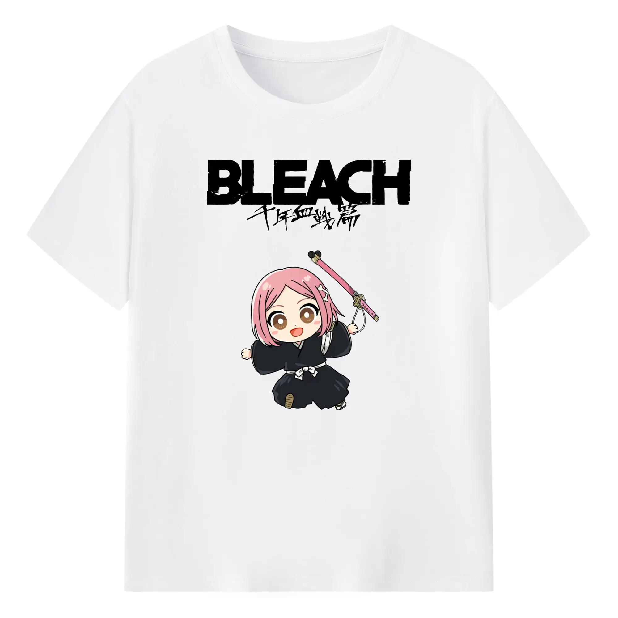 ブリーチ デフォルト草鹿やちる - 綿100％ 半袖Tシャツ ・ フロントプリント ・ 快適 通気性 ・ 日常使い 散歩 スポーツ用