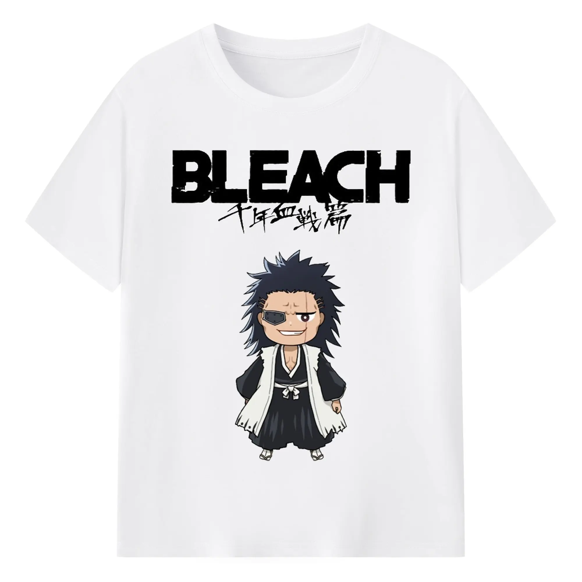 ブリーチ デフォルトデフォルト 更木剣八 - 綿100％ 半袖Tシャツ ・ フロントプリント ・ 快適 通気性 ・ 日常使い 散歩 スポーツ用