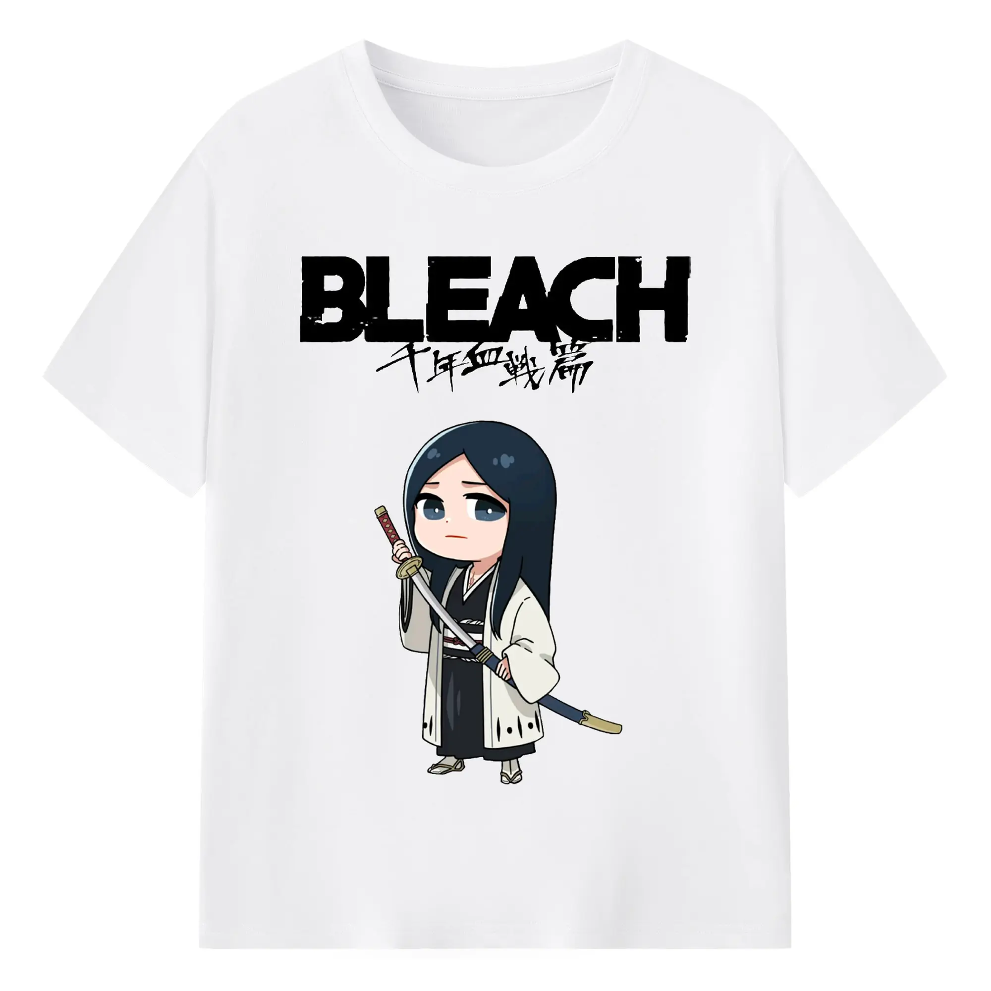 ブリーチ デフォルト 卯ノ花烈 - 綿100％ 半袖Tシャツ ・ フロントプリント ・ 快適 通気性 ・ 日常使い 散歩 スポーツ用