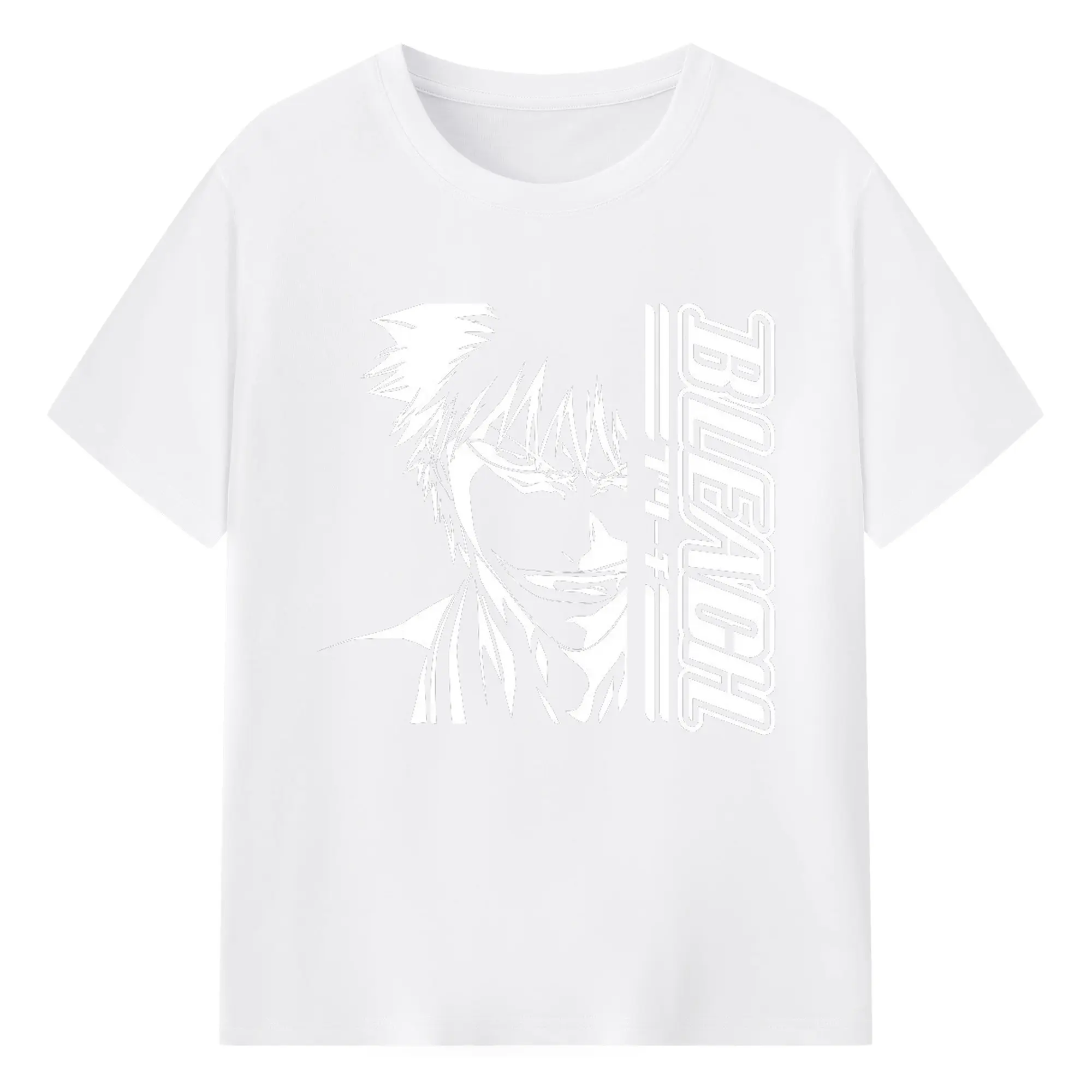 ブリーチ 黒崎一護BLEACH文字付け - 綿100％ 半袖Tシャツ ・ フロントプリント ・ 快適 通気性 ・ 日常使い 散歩 スポーツ用