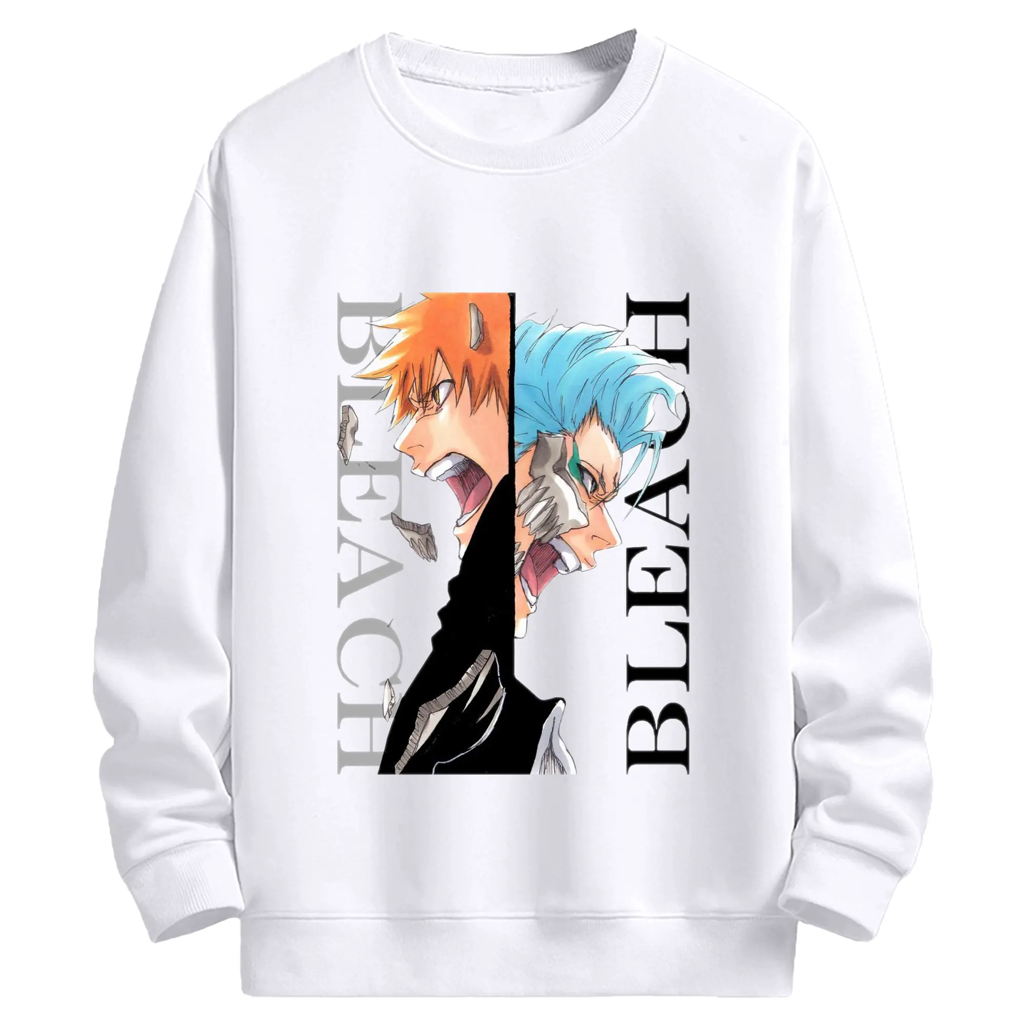 ブリーチ 一護覚醒 - 高品質 クルーネック スウェット ・ コットン59％ ポリエステル41％ ・ ユニセックス 長袖 トレーナー ・ カジュアル デイリー スポーツ 散歩用