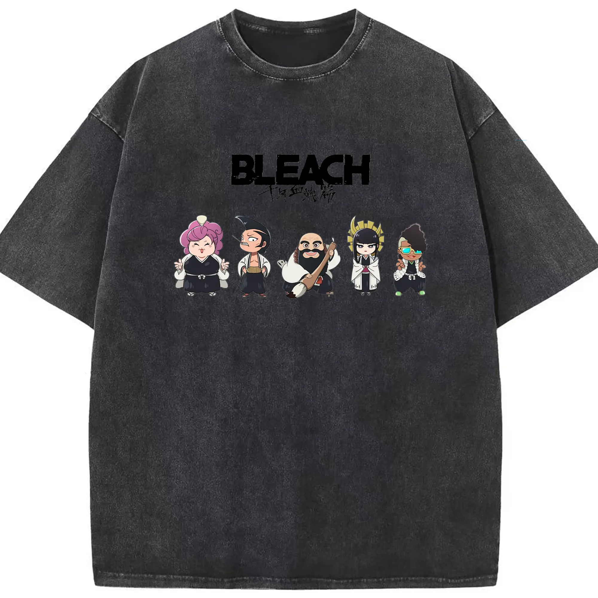 ブリーチ デフォルト 霊王宫 - 綿100％ ヴィンテージ風 半袖Tシャツ ・ フロントプリント ・ 柔らか肌触り ・ 通気性 快適 ・ スポーツ カジュアル 外出用