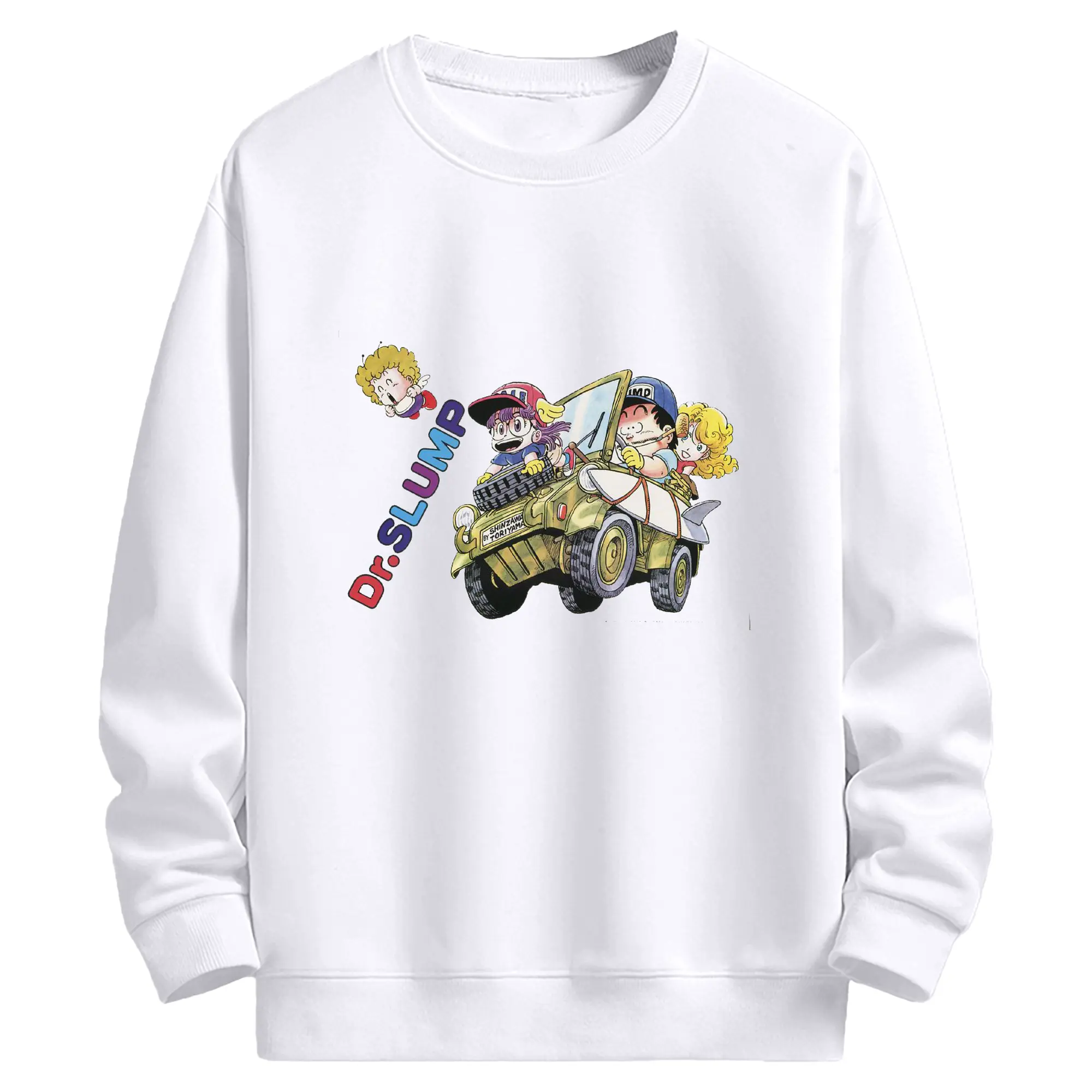 Dr.スランプ アラレちゃん  Dr.スランプ アニメ マンガ風則巻千兵衛 - 高品質 クルーネック スウェット ・ コットン59％ ポリエステル41％ ・ ユニセックス 長袖 トレーナー ・ カジュアル デイリー スポーツ 散歩用