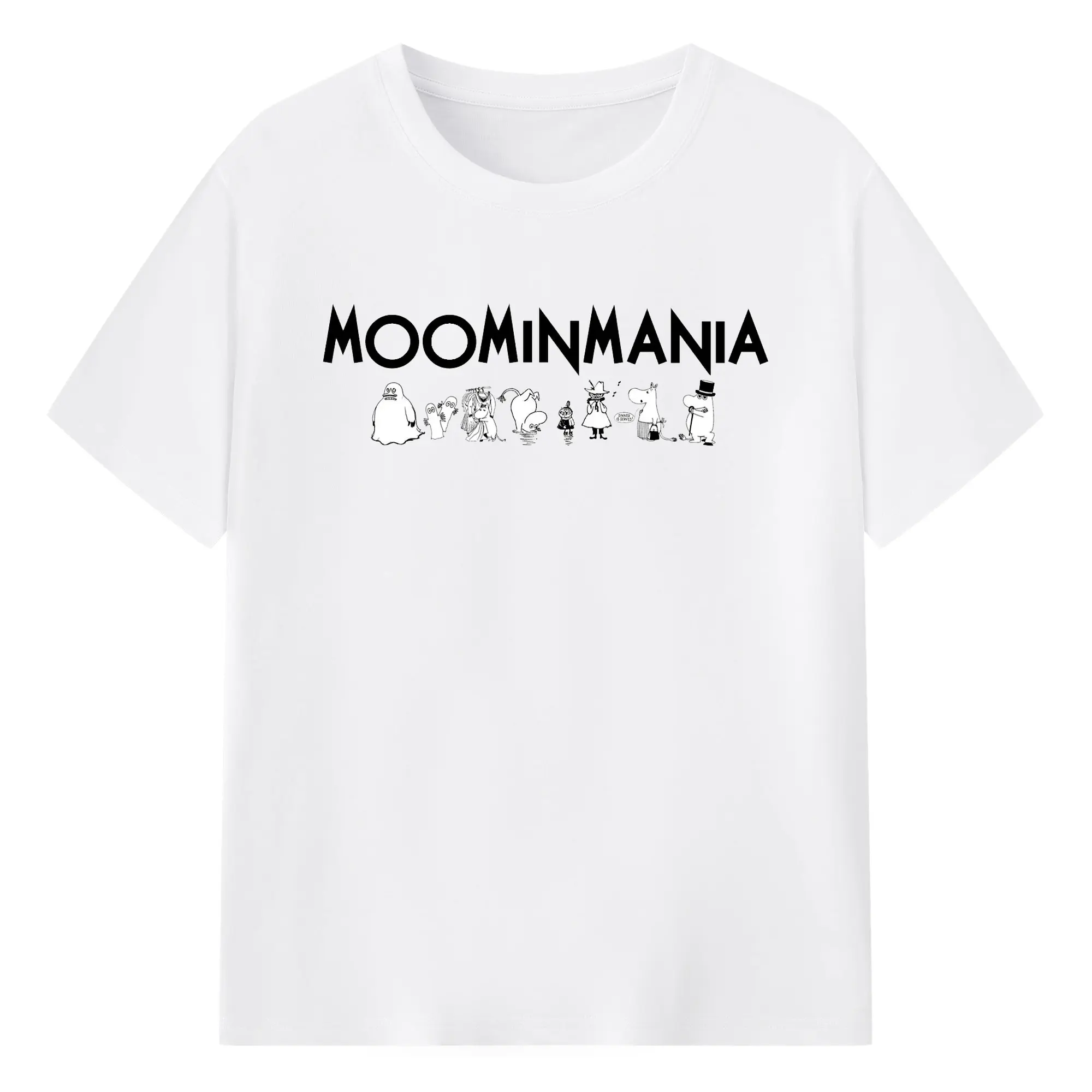 Moomin  ムーミン谷のなかまたち - 綿100％ 半袖Tシャツ ・ フロントプリント ・ 快適 通気性 ・ 日常使い 散歩 スポーツ用