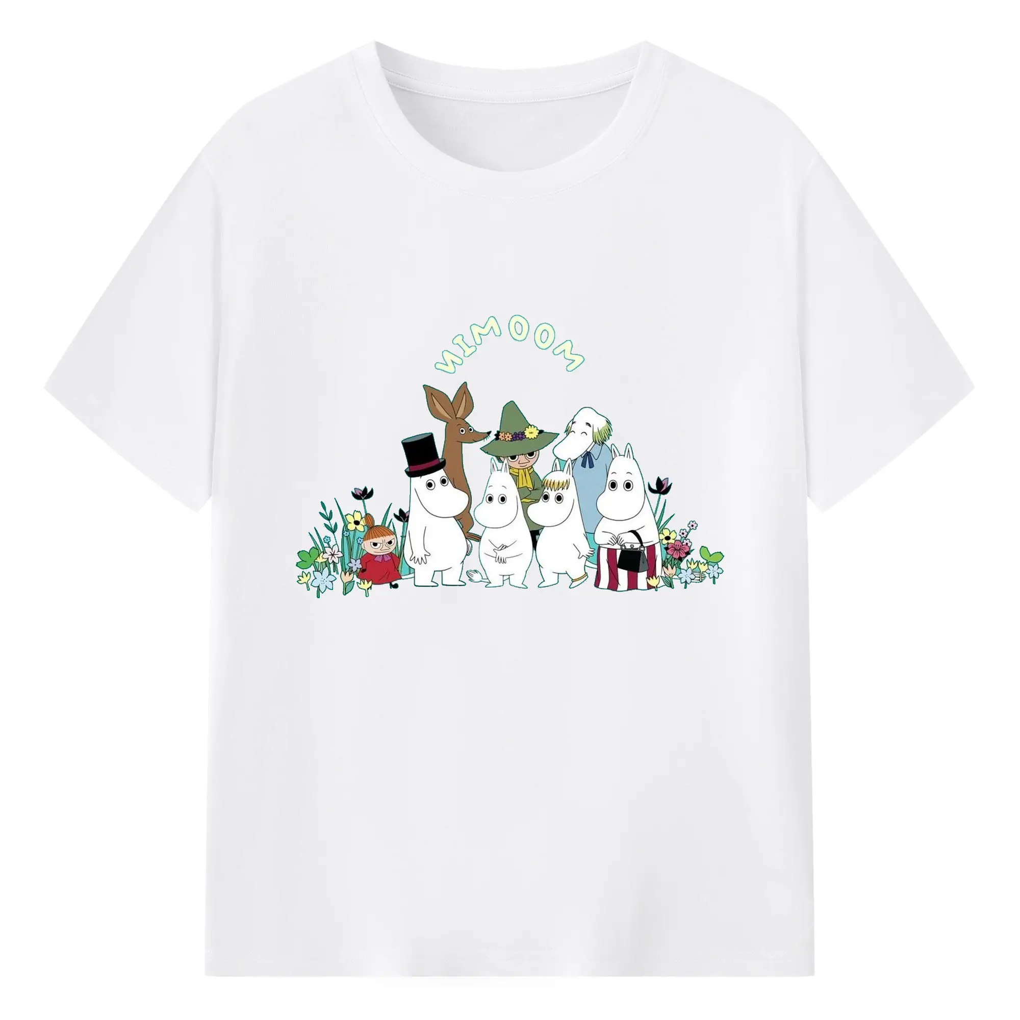 Moomin リトルミイ - 綿100％ 半袖Tシャツ ・ フロントプリント ・ 快適 通気性 ・ 日常使い 散歩 スポーツ用