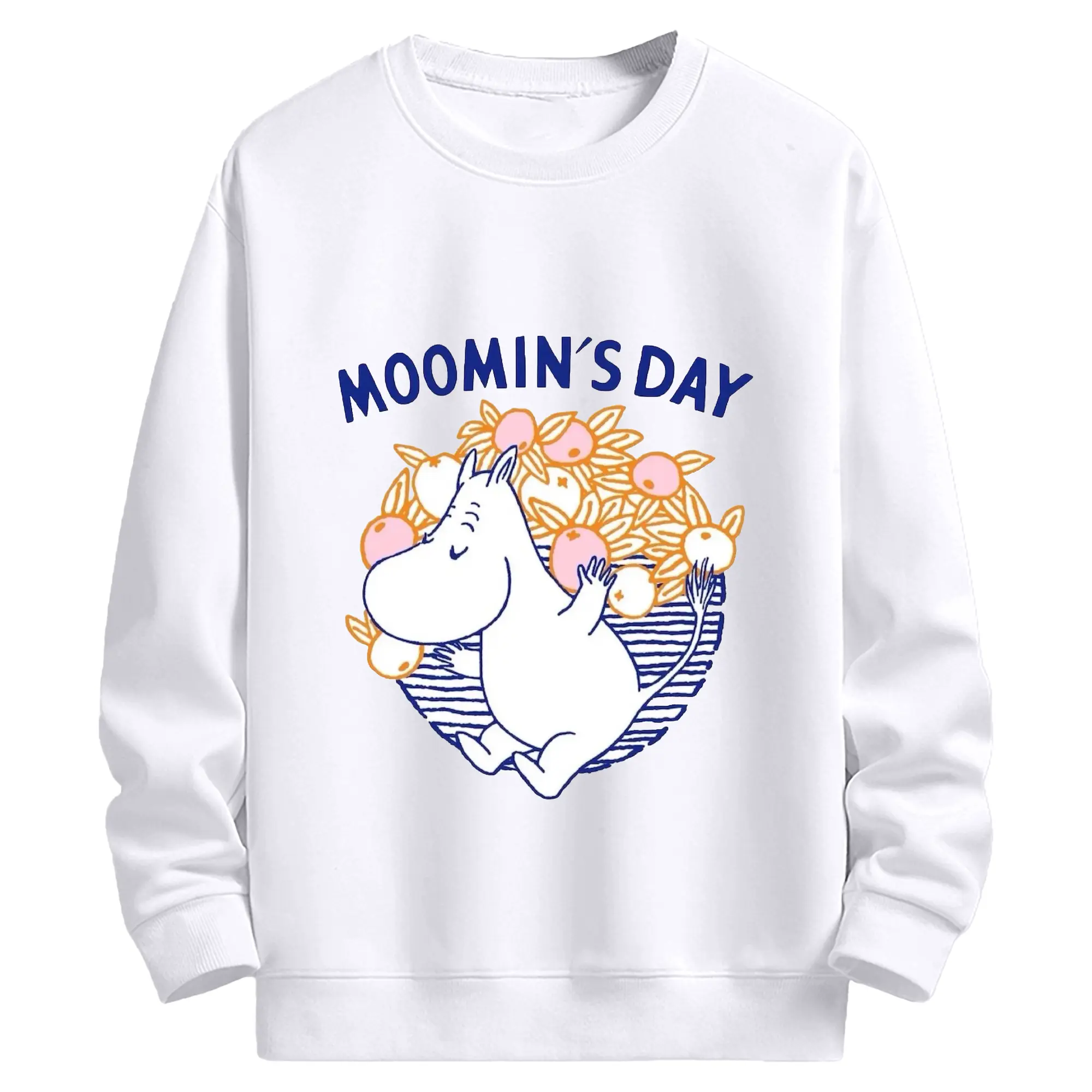 Moomin ムーミンコミックス - 高品質 クルーネック スウェット ・ コットン59％ ポリエステル41％ ・ ユニセックス 長袖 トレーナー ・ カジュアル デイリー スポーツ 散歩用