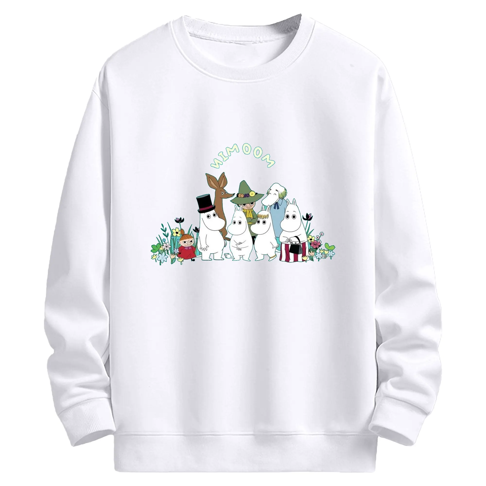 Moomin リトルミイ - 高品質 クルーネック スウェット ・ コットン59％ ポリエステル41％ ・ ユニセックス 長袖 トレーナー ・ カジュアル デイリー スポーツ 散歩用