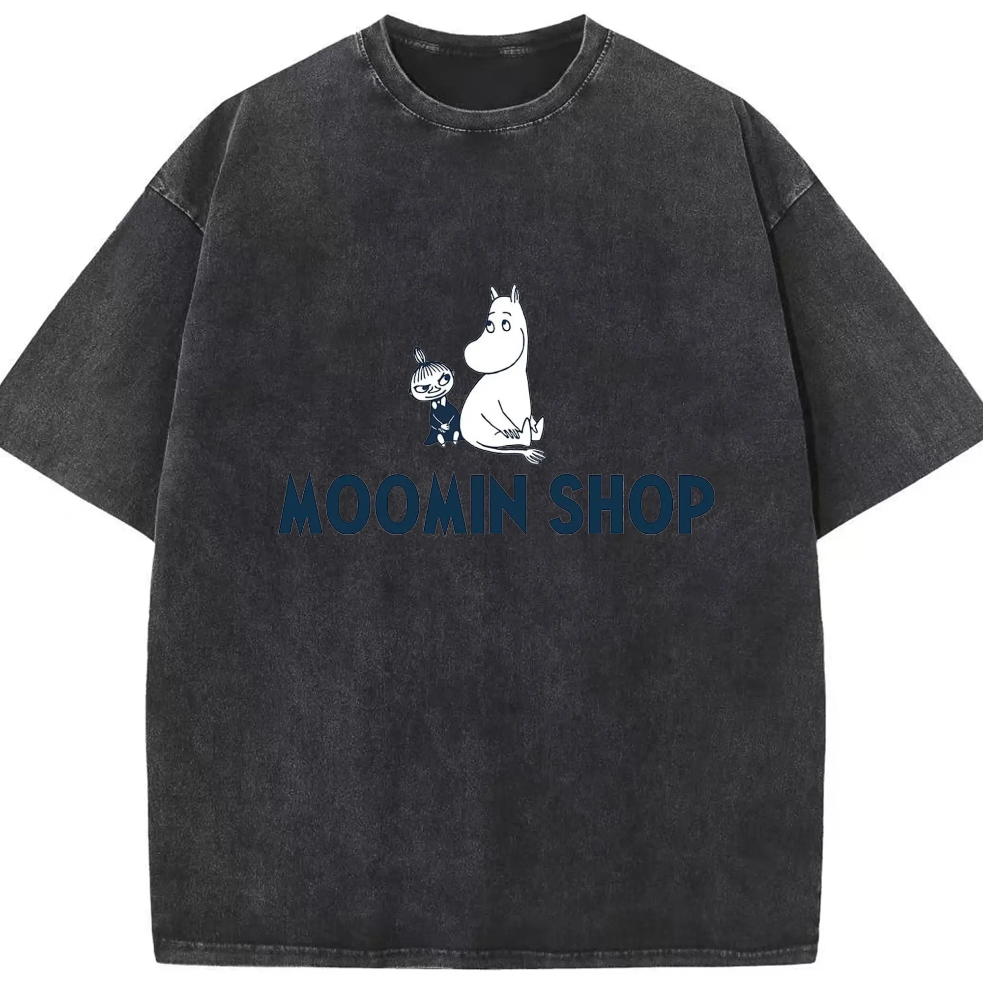 Moomin  リトルミイ ムーミンショップ - 綿100％ ヴィンテージ風 半袖Tシャツ ・ フロントプリント ・ 柔らか肌触り ・ 通気性 快適 ・ スポーツ カジュアル 外出用