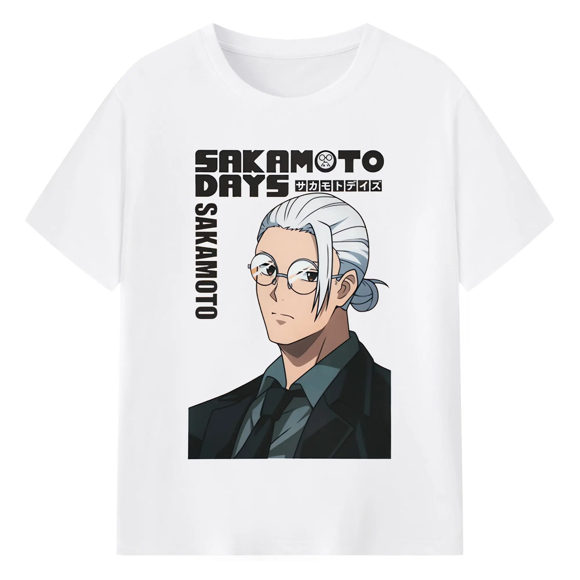 Sakamoto Days 坂本太郎 - 綿100％ 半袖Tシャツ ・ フロントプリント ・ 快適 通気性 ・ 日常使い 散歩 スポーツ用