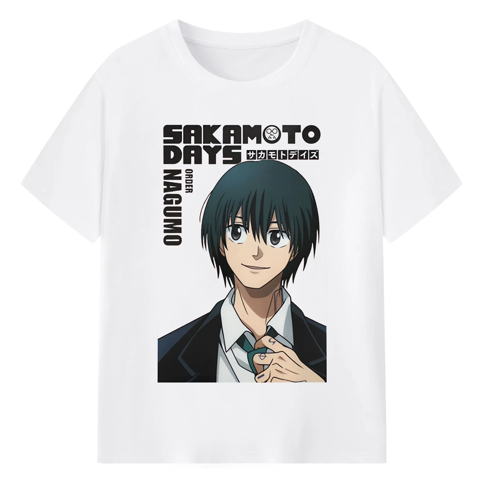 Sakamoto Days　南雲 殺し屋 - 綿100％ 半袖Tシャツ ・ フロントプリント ・ 快適 通気性 ・ 日常使い 散歩 スポーツ用