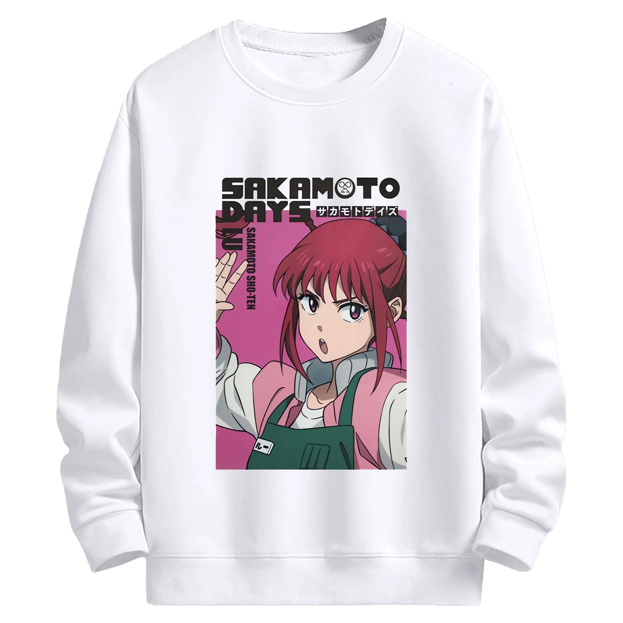 Sakamoto Days 陸少糖  殺し屋 - 高品質 クルーネック スウェット ・ コットン59％ ポリエステル41％ ・ ユニセックス 長袖 トレーナー ・ カジュアル デイリー スポーツ 散歩用