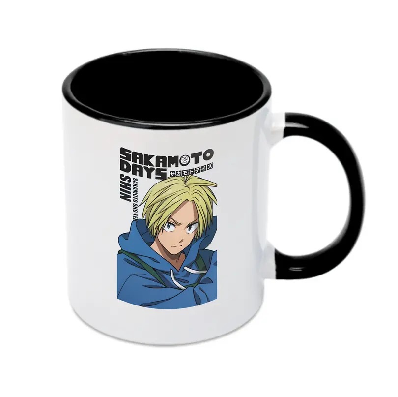 Sakamoto Days  Shin Asakura (朝倉シン)殺し屋 - カラフルマグカップ ・ 陶器 ・ 熱転写プリント ・ 鮮やかデザイン ・ 耐久性 高品質 ・ コーヒー お茶 ギフト用