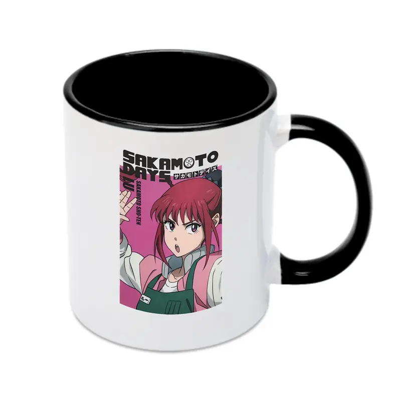 Sakamoto Days 陸少糖  殺し屋 - カラフルマグカップ ・ 陶器 ・ 熱転写プリント ・ 鮮やかデザイン ・ 耐久性 高品質 ・ コーヒー お茶 ギフト用