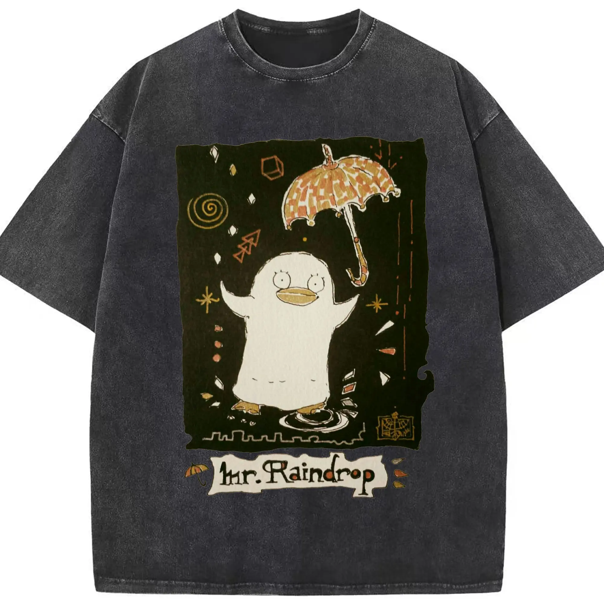 银魂 エリザベス - 綿100％ ヴィンテージ風 半袖Tシャツ ・ フロントプリント ・ 柔らか肌触り ・ 通気性 快適 ・ スポーツ カジュアル 外出用