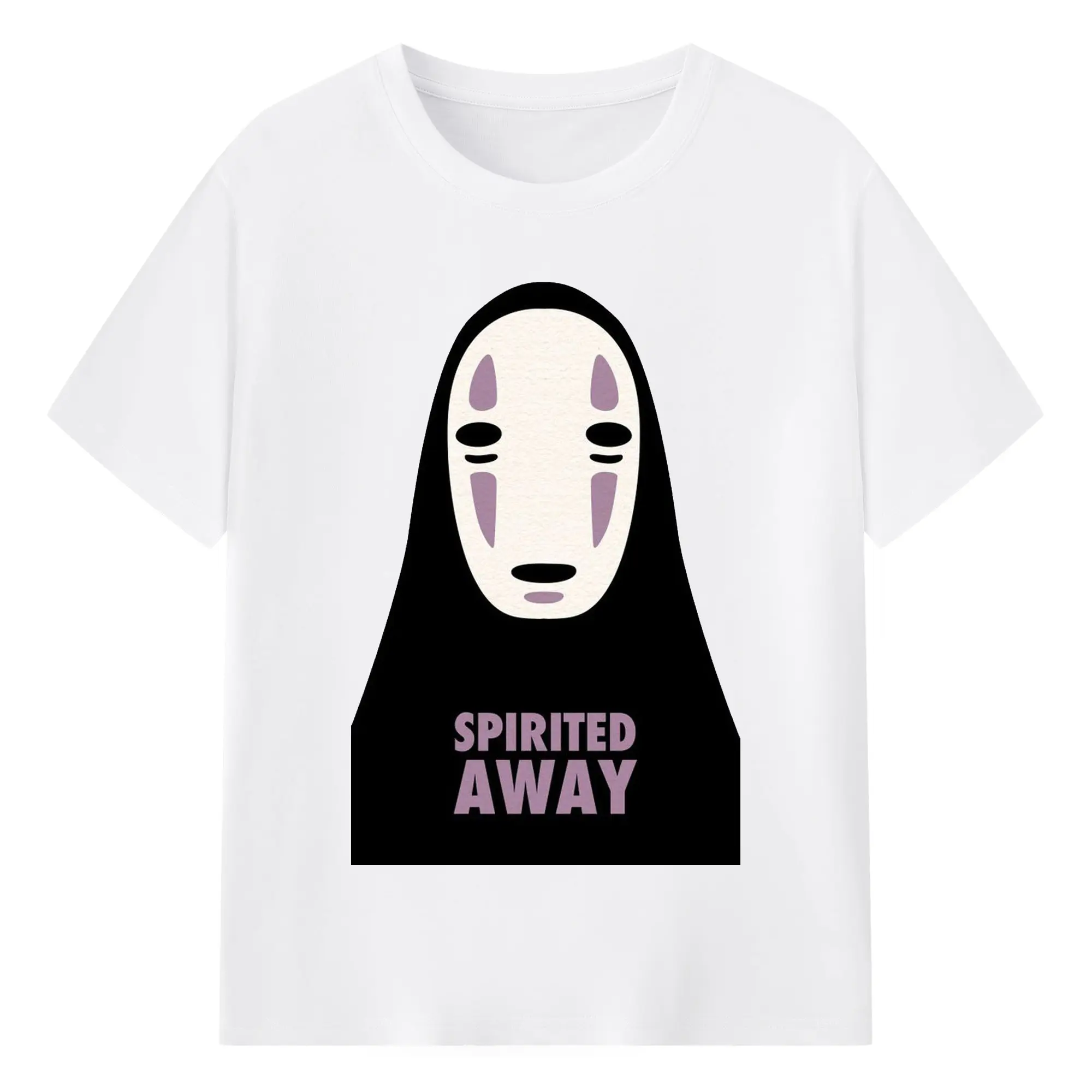 千と千尋の神隠し カオナシ - 綿100％ 半袖Tシャツ ・ フロントプリント ・ 快適 通気性 ・ 日常使い 散歩 スポーツ用