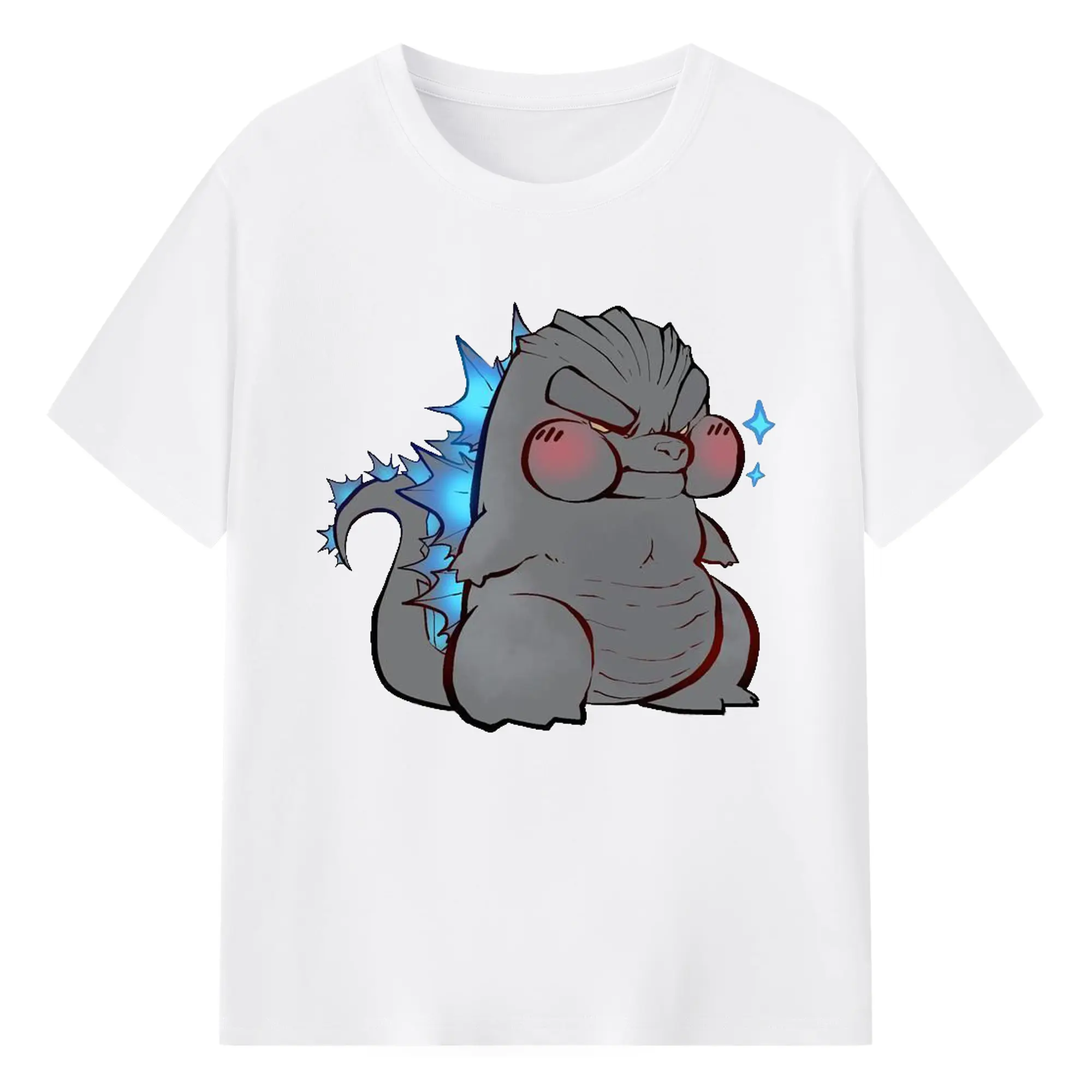 ゴジラゴジラかわいい - 綿100％ 半袖Tシャツ ・ フロントプリント ・ 快適 通気性 ・ 日常使い 散歩 スポーツ用