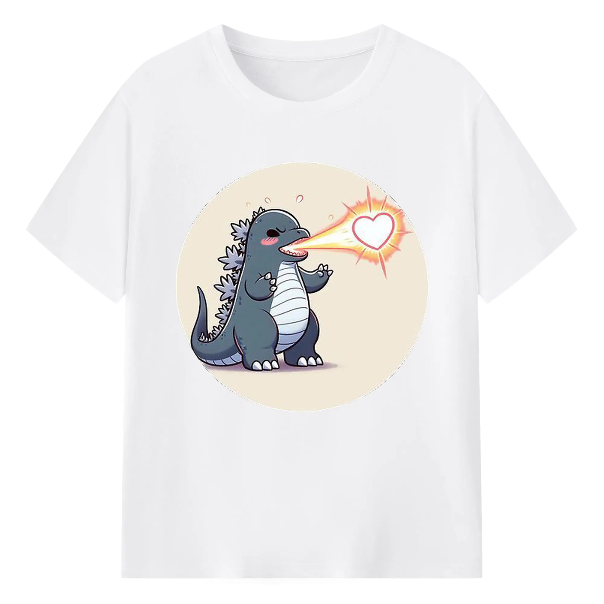 ゴジラ　 デフォルト - 綿100％ 半袖Tシャツ ・ フロントプリント ・ 快適 通気性 ・ 日常使い 散歩 スポーツ用