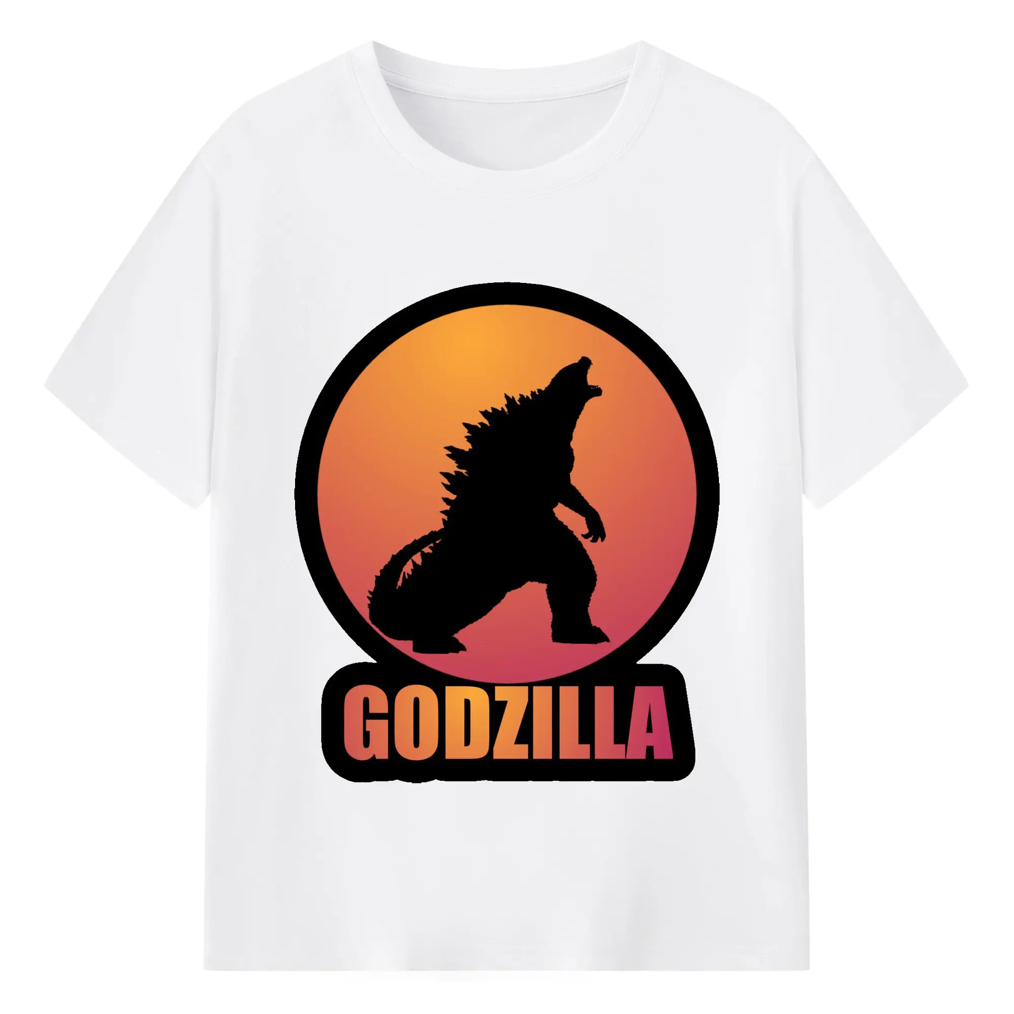 ゴジラ 定番ロゴ - 綿100％ 半袖Tシャツ ・ フロントプリント ・ 快適 通気性 ・ 日常使い 散歩 スポーツ用