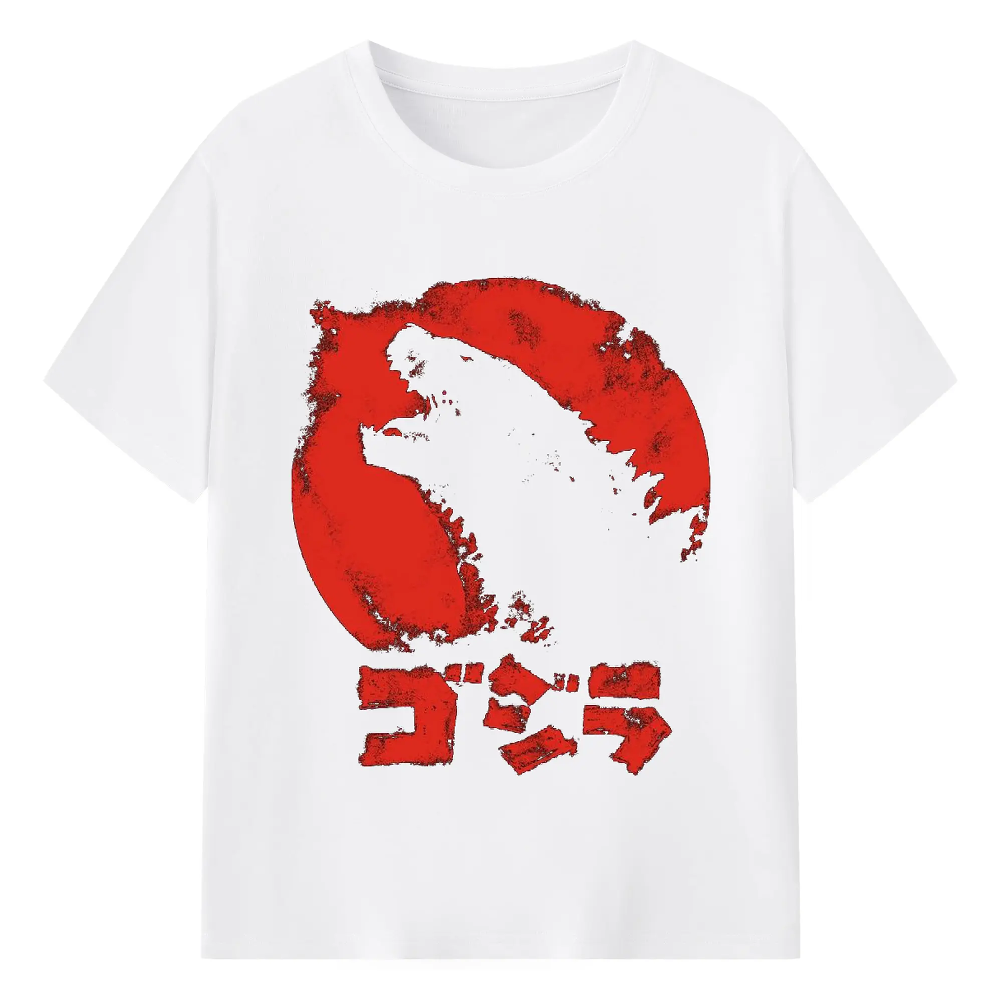 ゴジラ　キングオブモンスターズロゴ - 綿100％ 半袖Tシャツ ・ フロントプリント ・ 快適 通気性 ・ 日常使い 散歩 スポーツ用