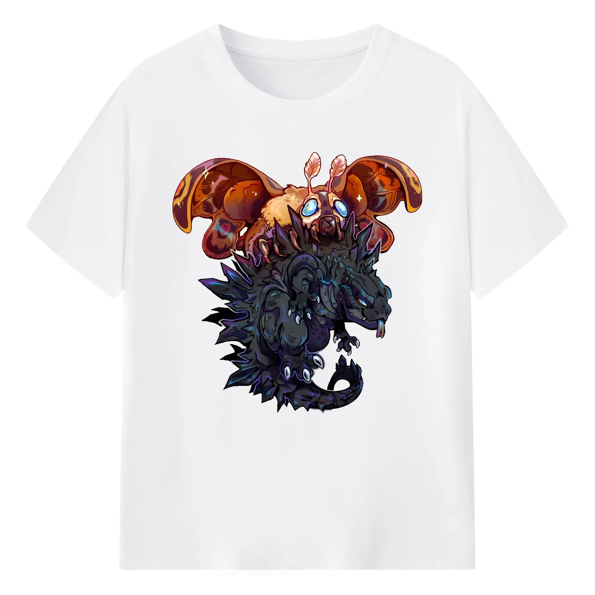 ゴジラとモスラ 怪獣伝説 - 綿100％ 半袖Tシャツ ・ フロントプリント ・ 快適 通気性 ・ 日常使い 散歩 スポーツ用